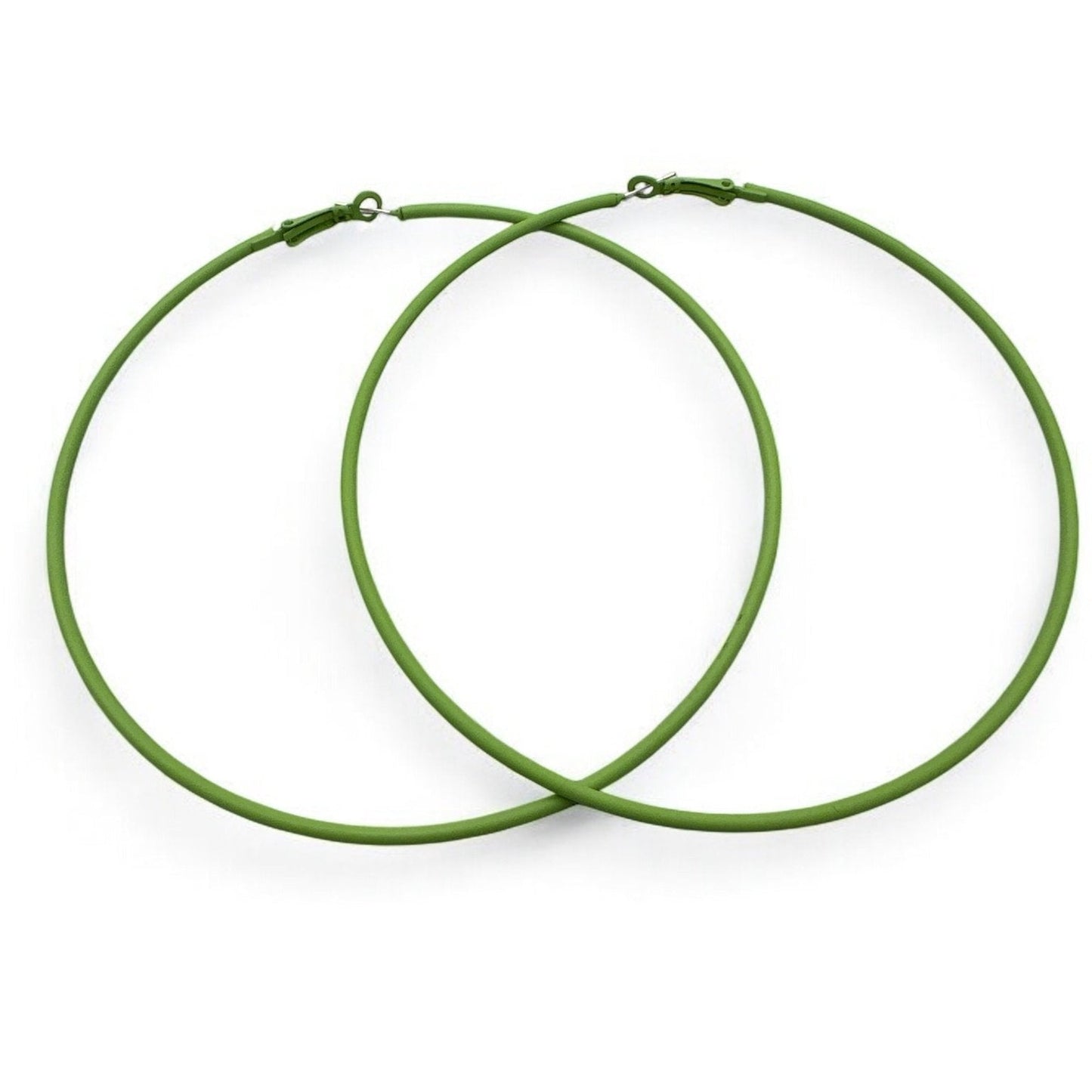 Funky 10cm Colourful Retro Round Hoop Earrings - Fatisha Boutique