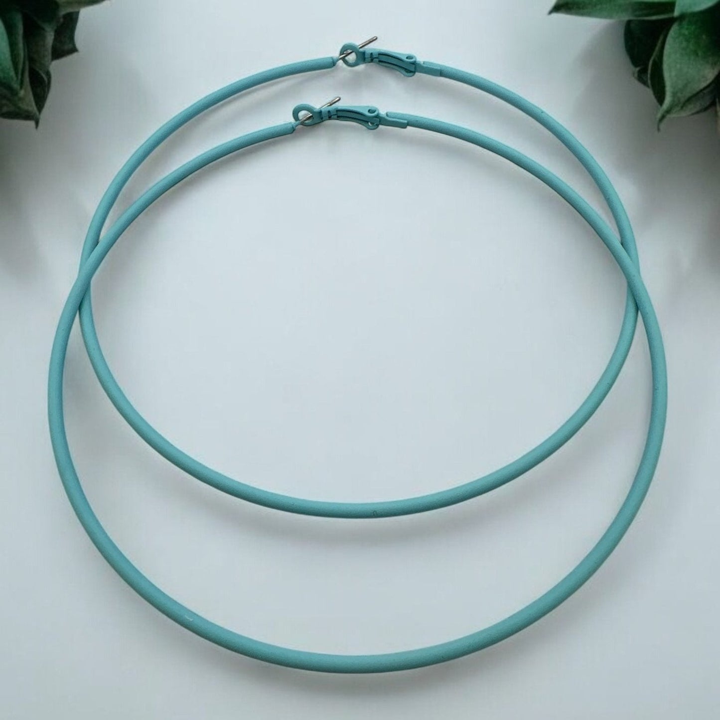 Funky 10cm Colourful Retro Round Hoop Earrings - Fatisha Boutique