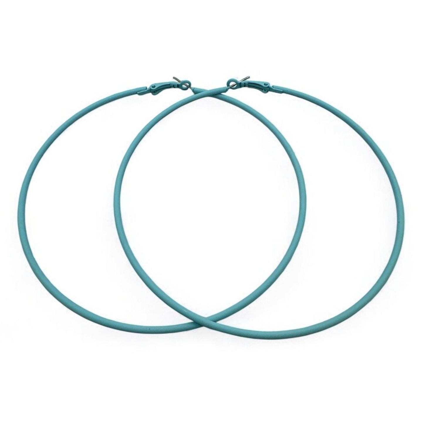 Funky 10cm Colourful Retro Round Hoop Earrings - Fatisha Boutique