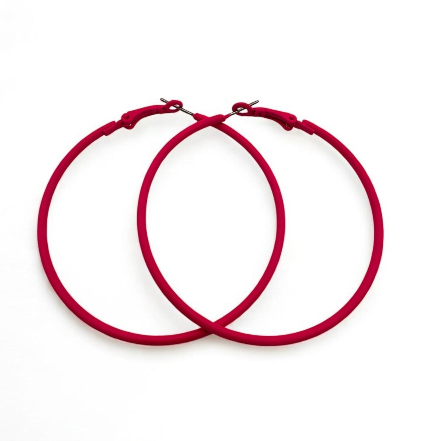 Funky 6CM Colourful Retro Boho Punk Round Hoop Earrings - Fatisha Boutique