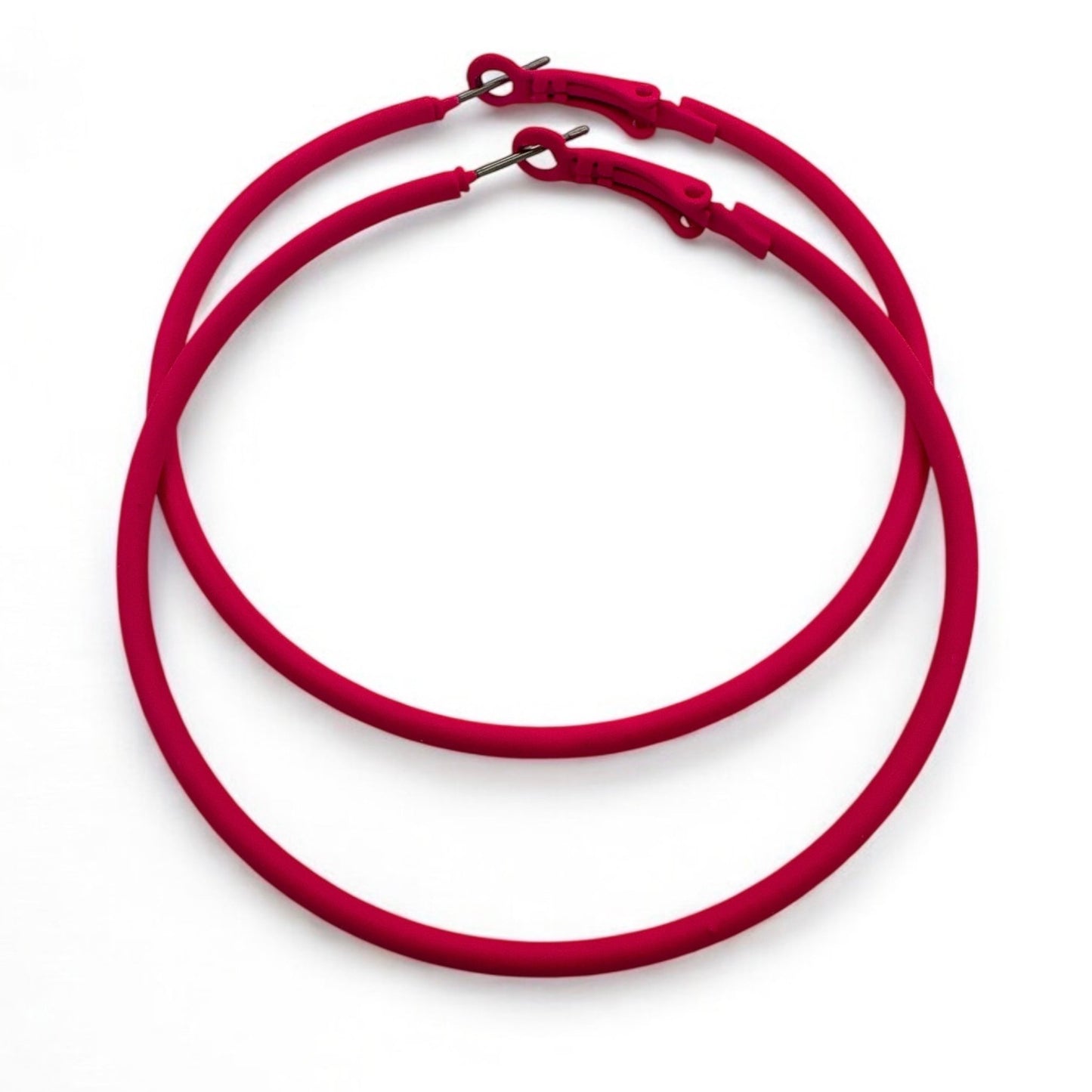Funky 6CM Colourful Retro Boho Punk Round Hoop Earrings - Fatisha Boutique