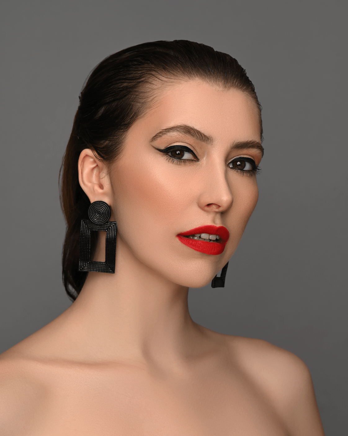 Geometric Textured Gold Statement Earrings – Bold Retro Dangle Earrings for Women - Fatisha Boutique