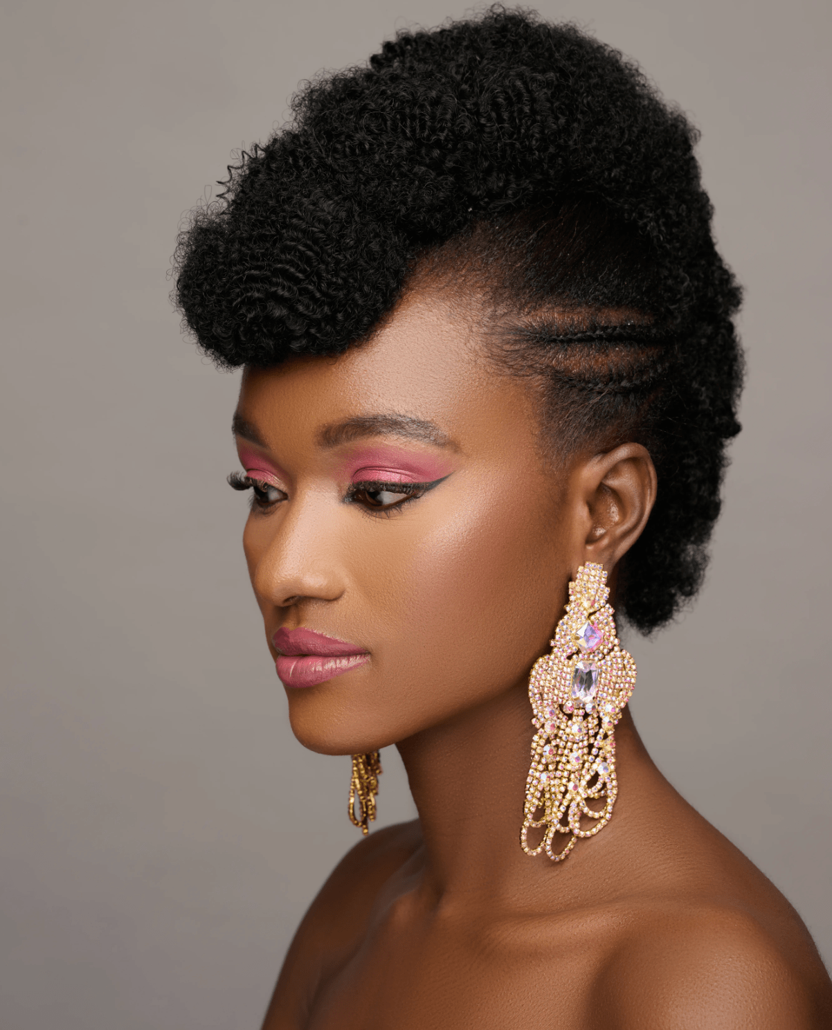Glamorous Crystal Diamante Rhinestone Dangle Statement Earrings - Fatisha Boutique