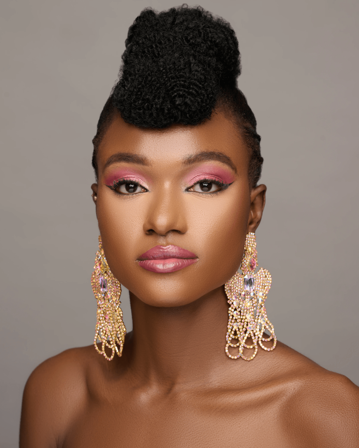 Glamorous Crystal Diamante Rhinestone Dangle Statement Earrings - Fatisha Boutique