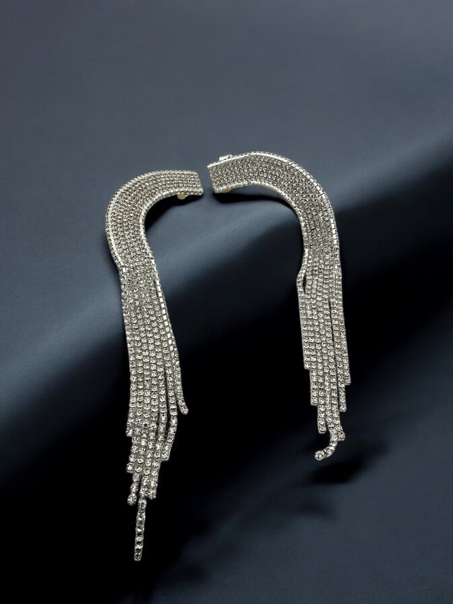 Glamorous Crystal Diamante Rhinestone Wrapped Stud Earrings - Fatisha Boutique