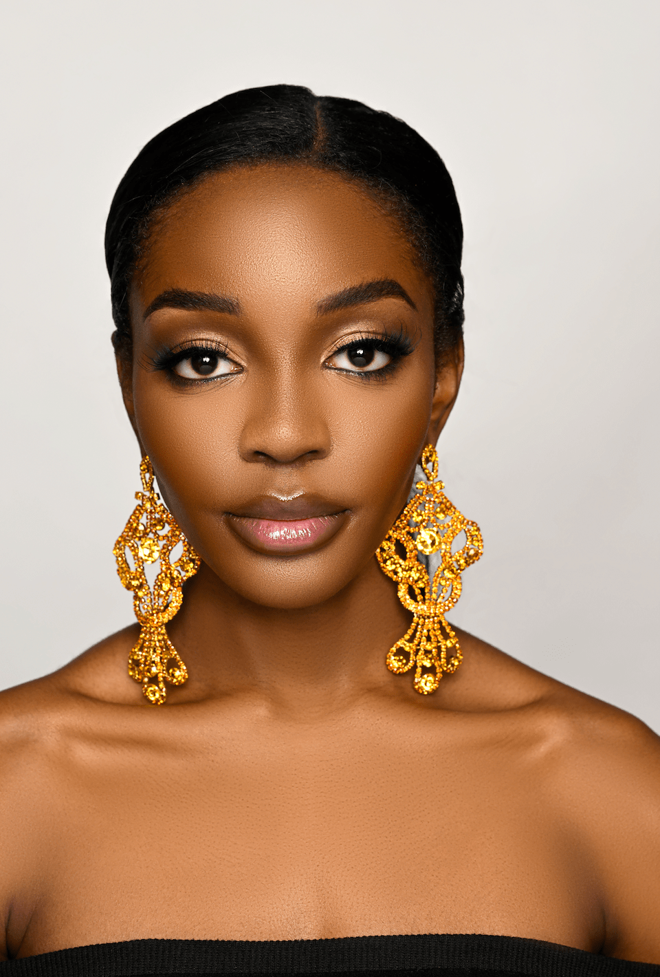 Glamorous Long Elegant Gemstone Crystal Diamante Tassel Dangle Earrings - Fatisha Boutique