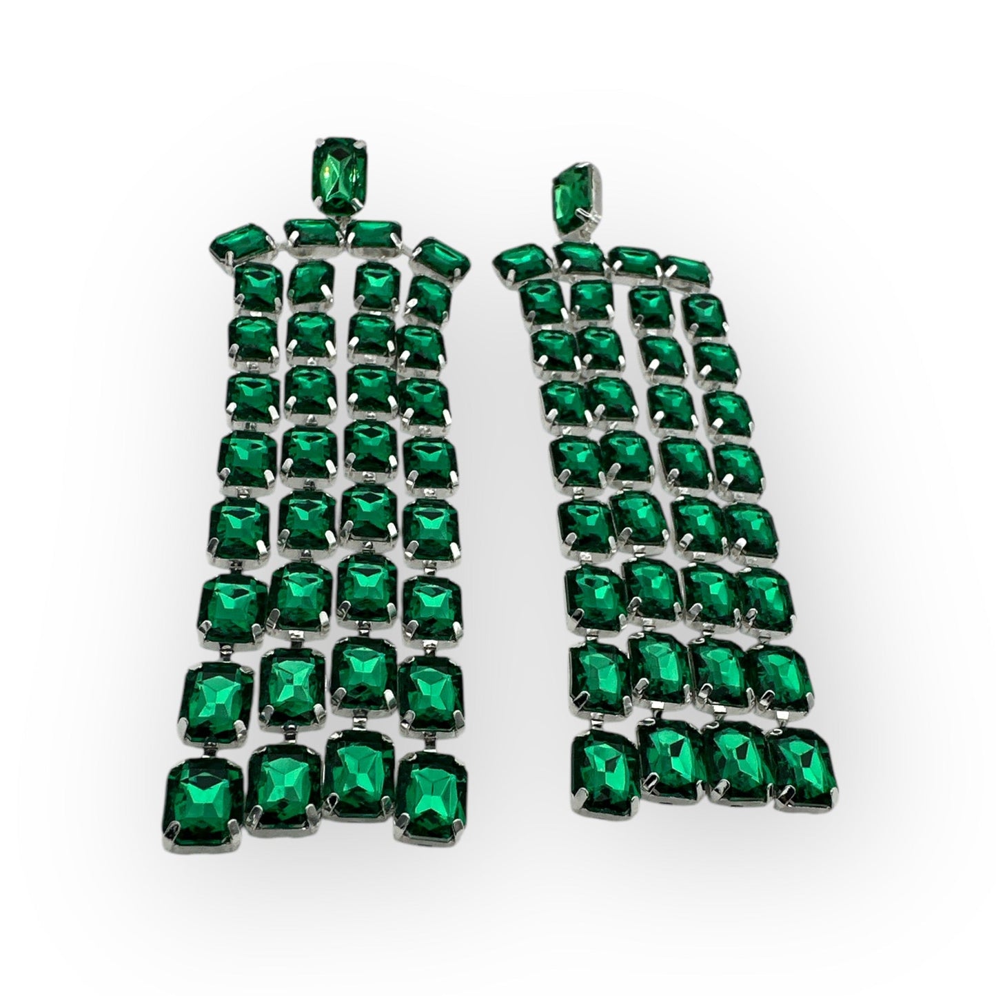 Glamorous Multi - Strand Statement Luxury Crystal Chandelier Drop Earrings - Fatisha Boutique