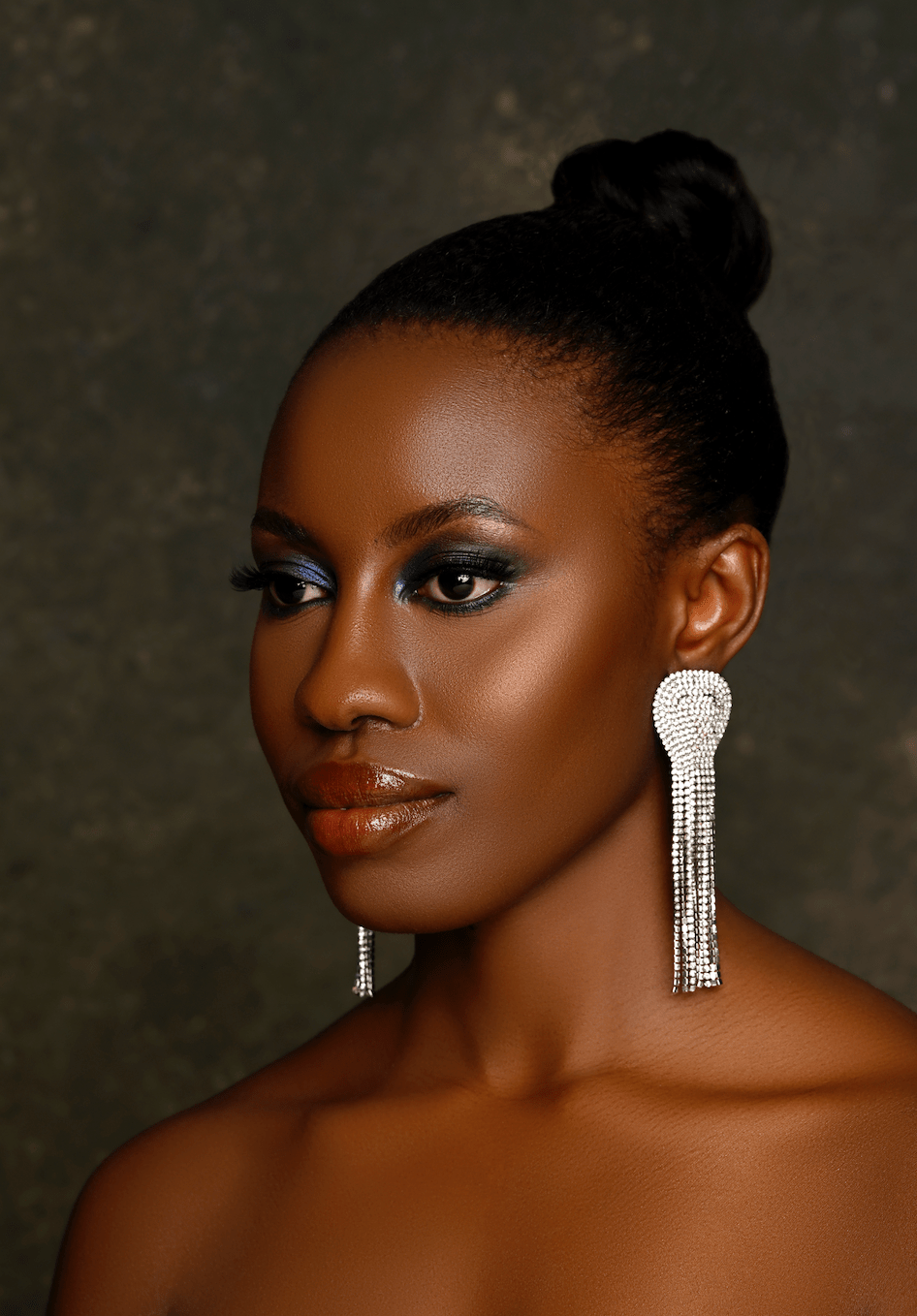 Glamorous Rhinestone Dangle Earrings with Long Tassels - Fatisha Boutique
