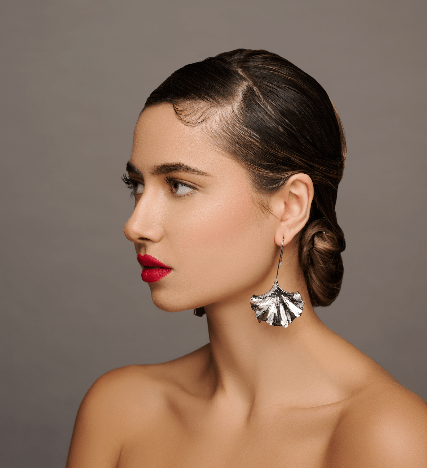 Gold and Silver Ginkgo Leaf Dangle Earrings - Nature - Inspired Jewellery - Fatisha Boutique