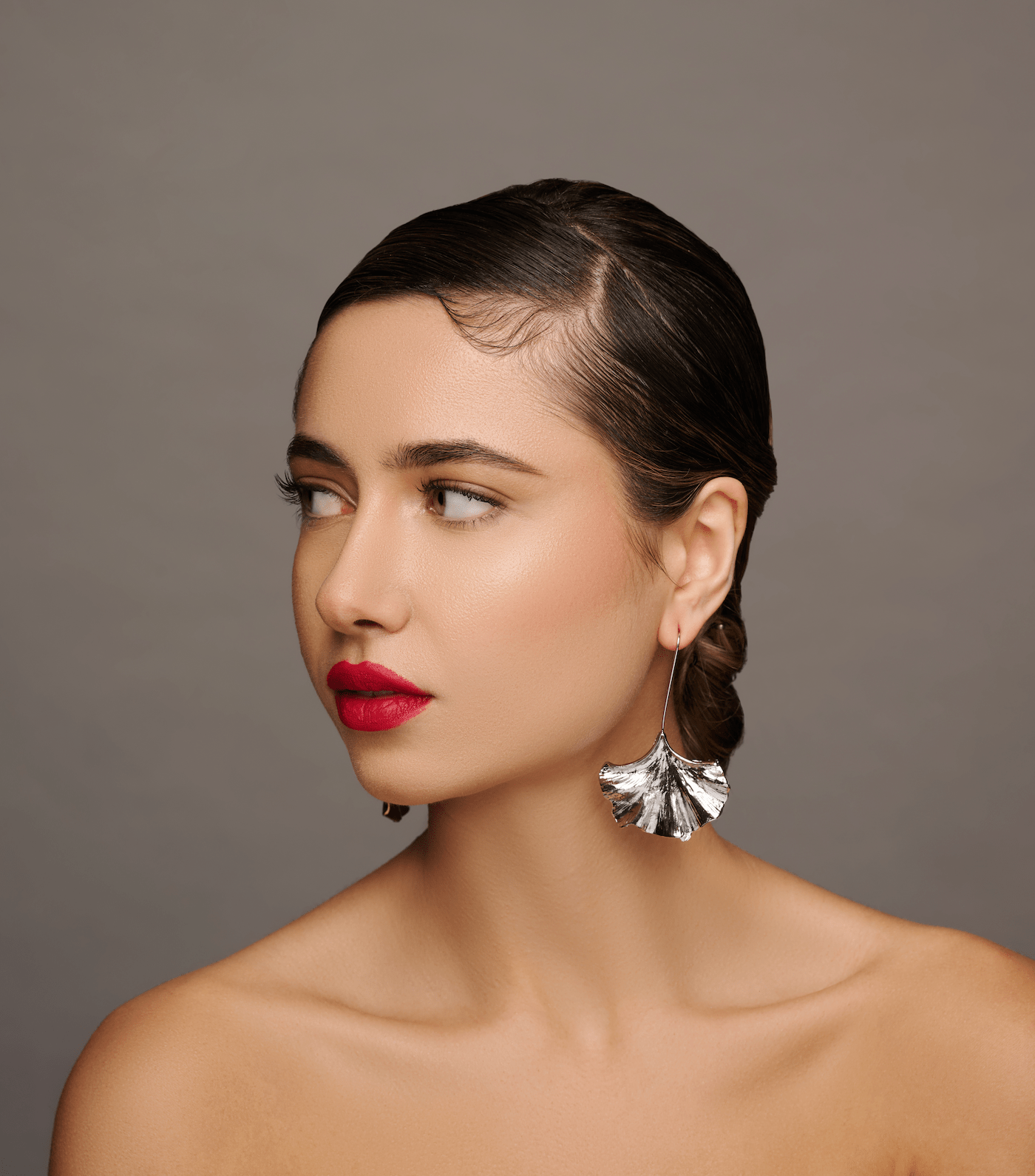 Gold and Silver Ginkgo Leaf Dangle Earrings - Nature - Inspired Jewellery - Fatisha Boutique