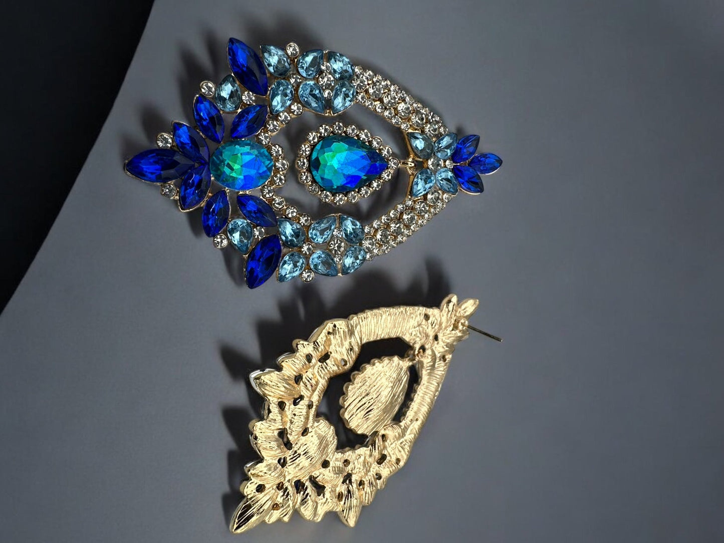 Gorgeous Rhinestones Crystal Teardrop Statement Earrings - Fatisha Boutique