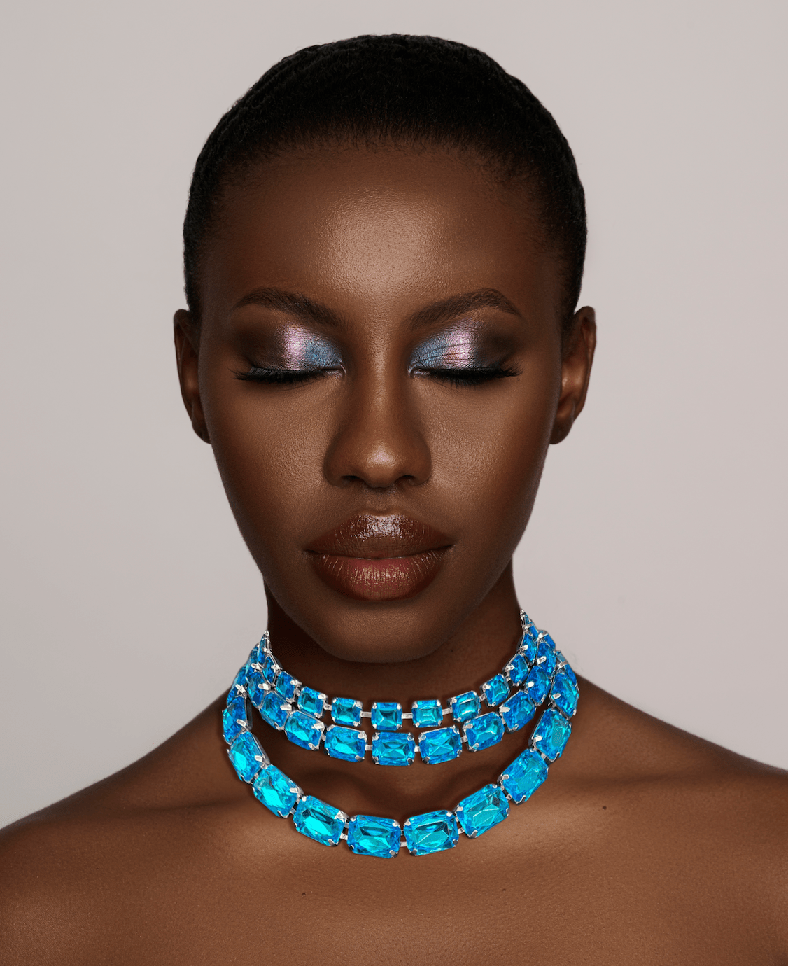 Gorgeous Sparkling Large Crystal Rhinestones Statement Choker Necklaces - Fatisha Boutique