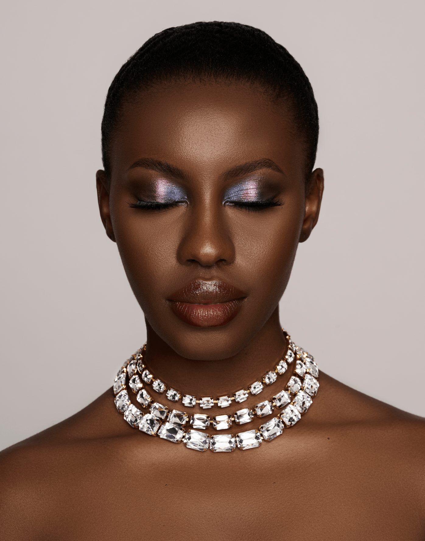 Gorgeous Sparkling Large Crystal Rhinestones Statement Choker Necklaces - Fatisha Boutique