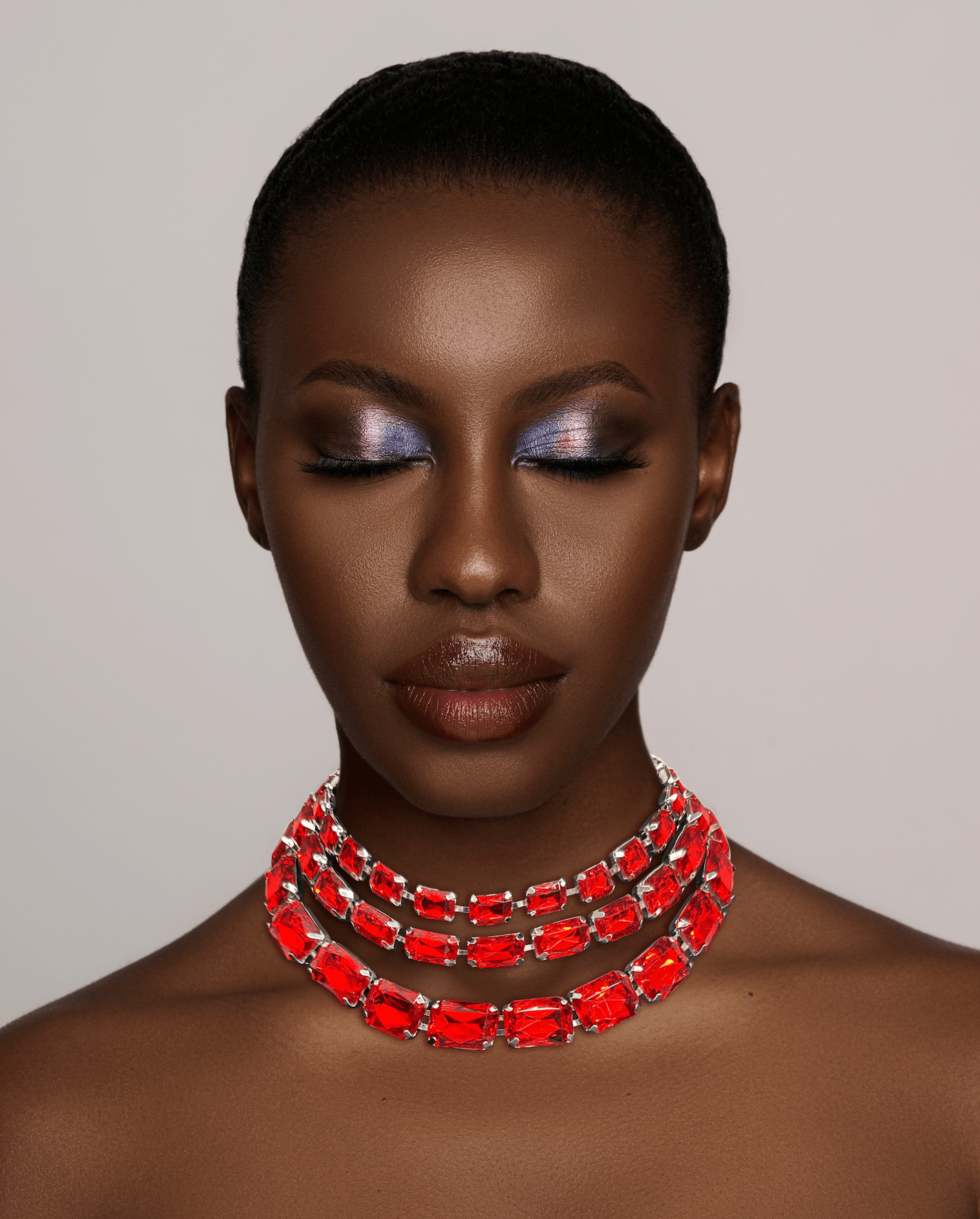 Gorgeous Sparkling Large Crystal Rhinestones Statement Choker Necklaces - Fatisha Boutique