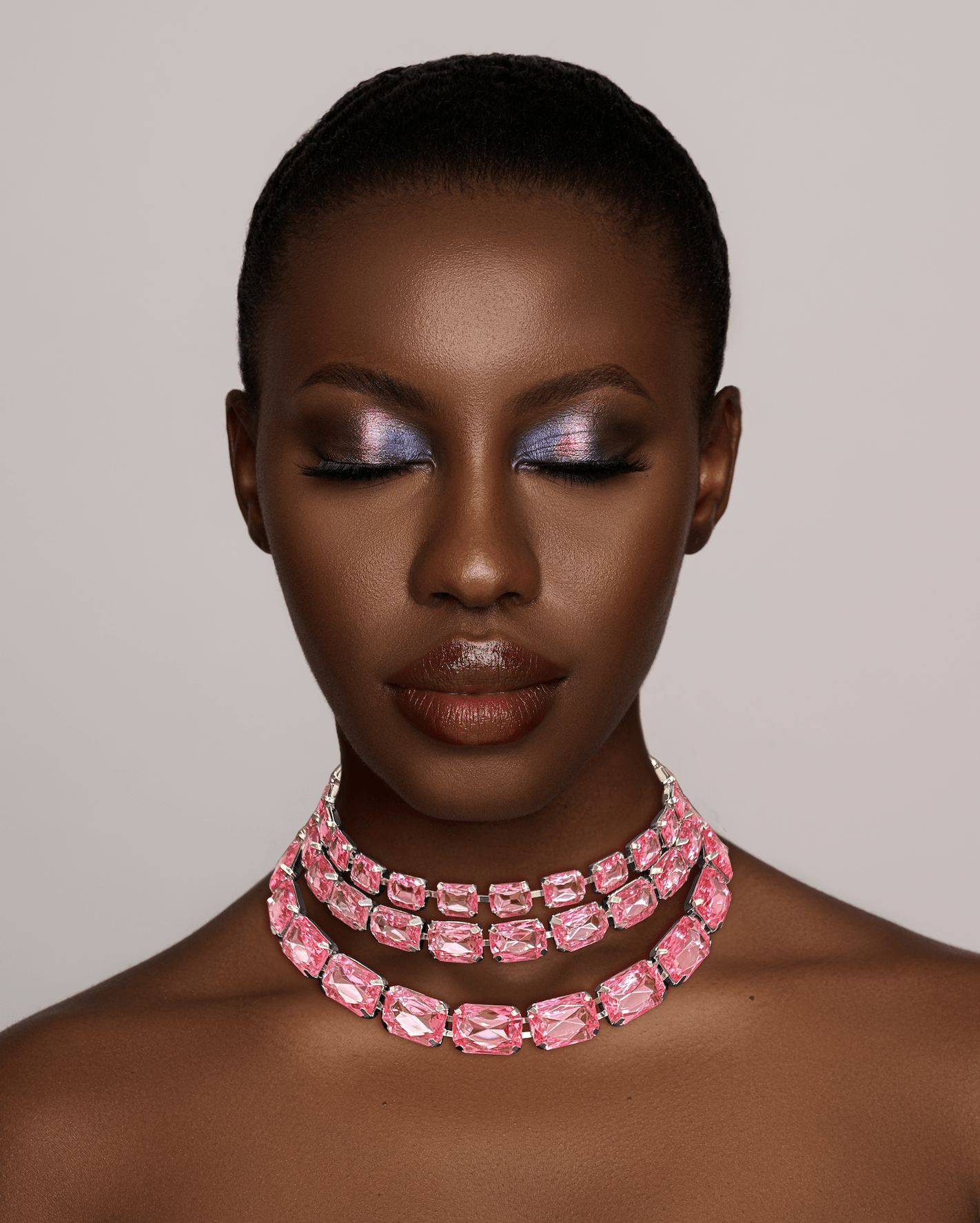 Gorgeous Sparkling Large Crystal Rhinestones Statement Choker Necklaces - Fatisha Boutique