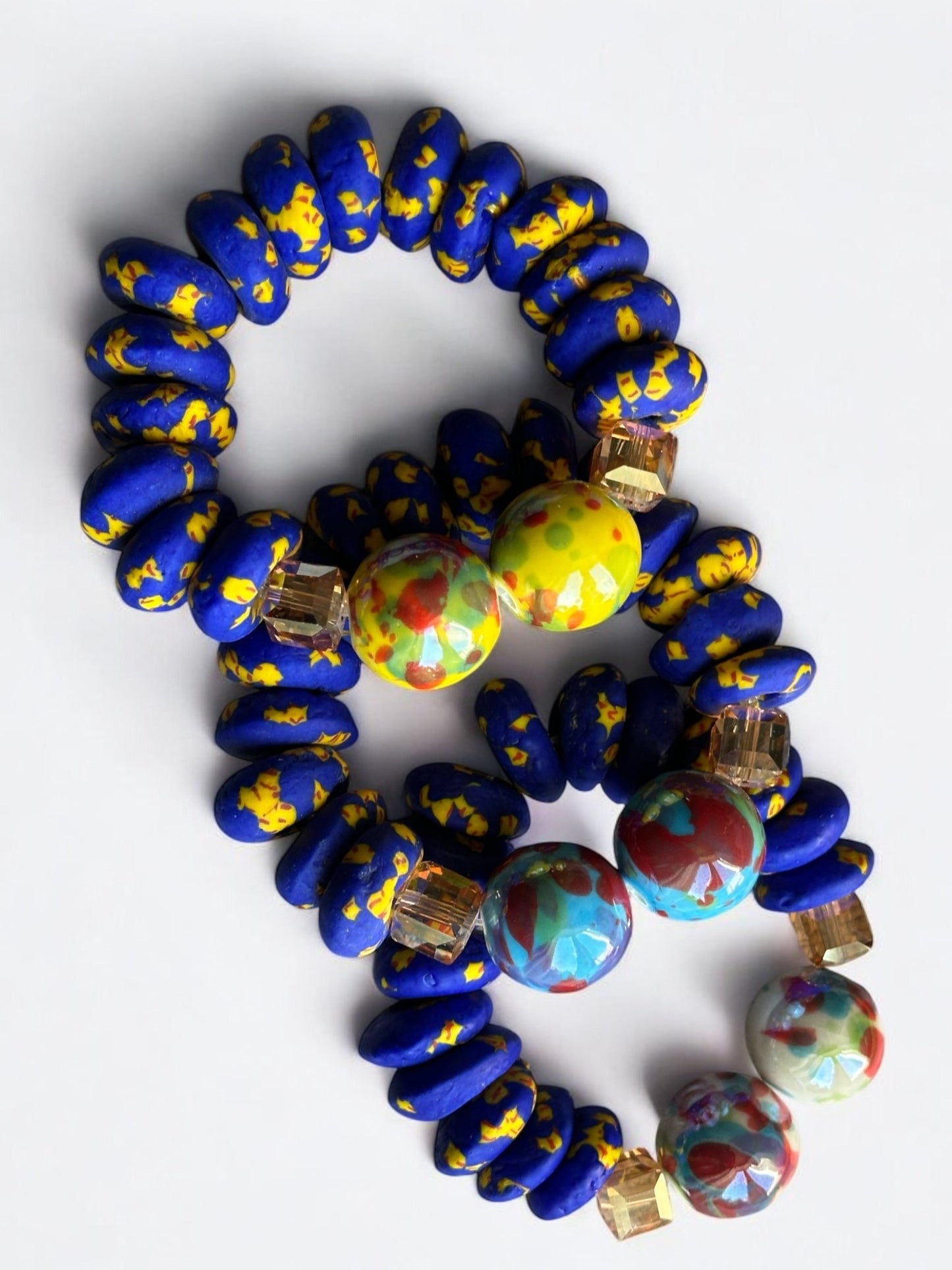 Handcrafted African Blue Korobo Bead Bracelet - Fatisha Boutique