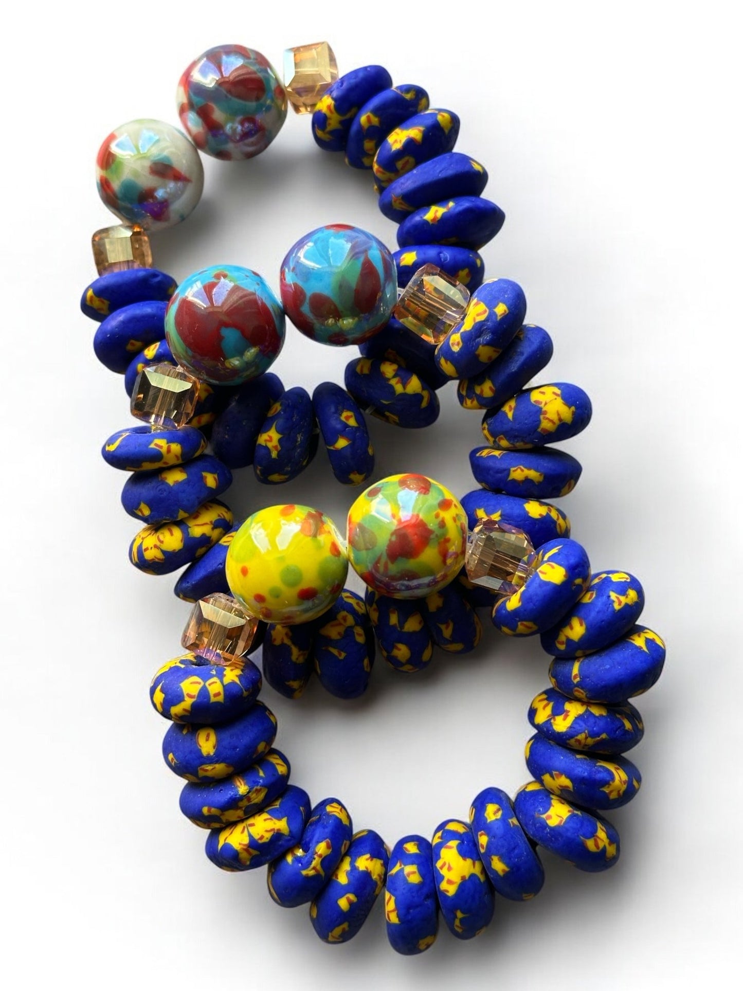 Handcrafted African Blue Korobo Bead Bracelet - Fatisha Boutique