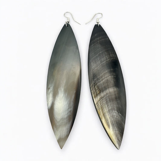 Handcrafted Long Buffalo Horn Earrings - Fatisha Boutique
