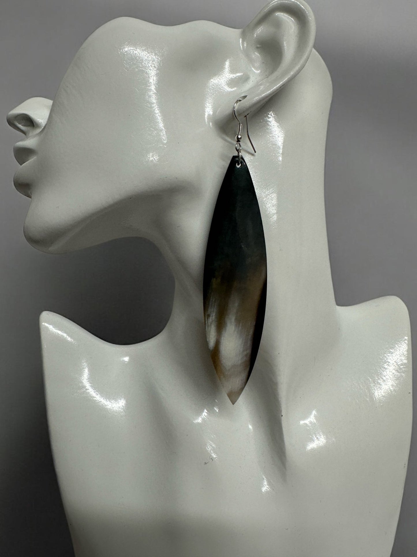 Handcrafted Long Buffalo Horn Earrings - Fatisha Boutique