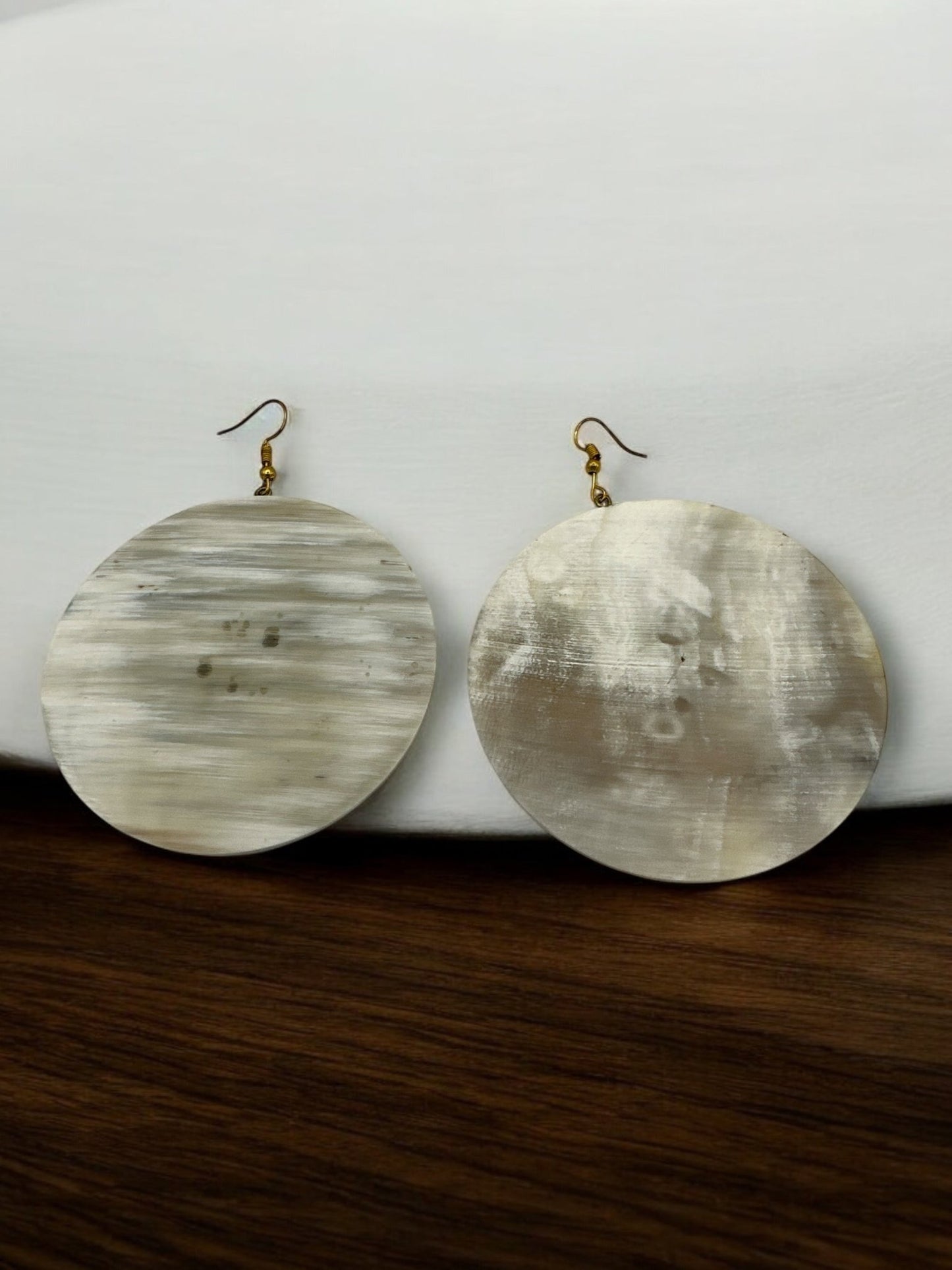 Handcrafted Natural Buffalo Horn Dangle Earrings - Fatisha Boutique