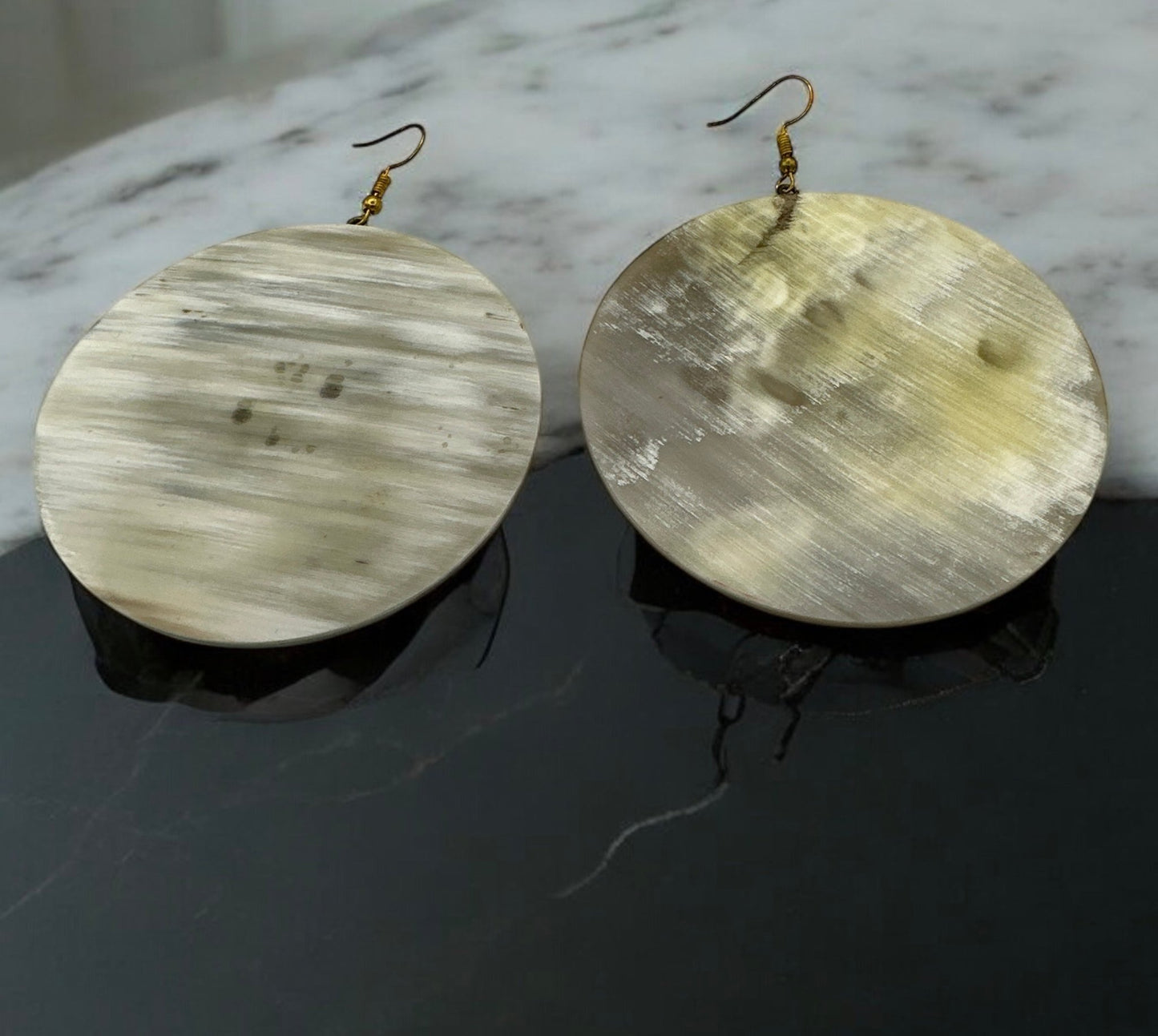 Handcrafted Natural Buffalo Horn Dangle Earrings - Fatisha Boutique
