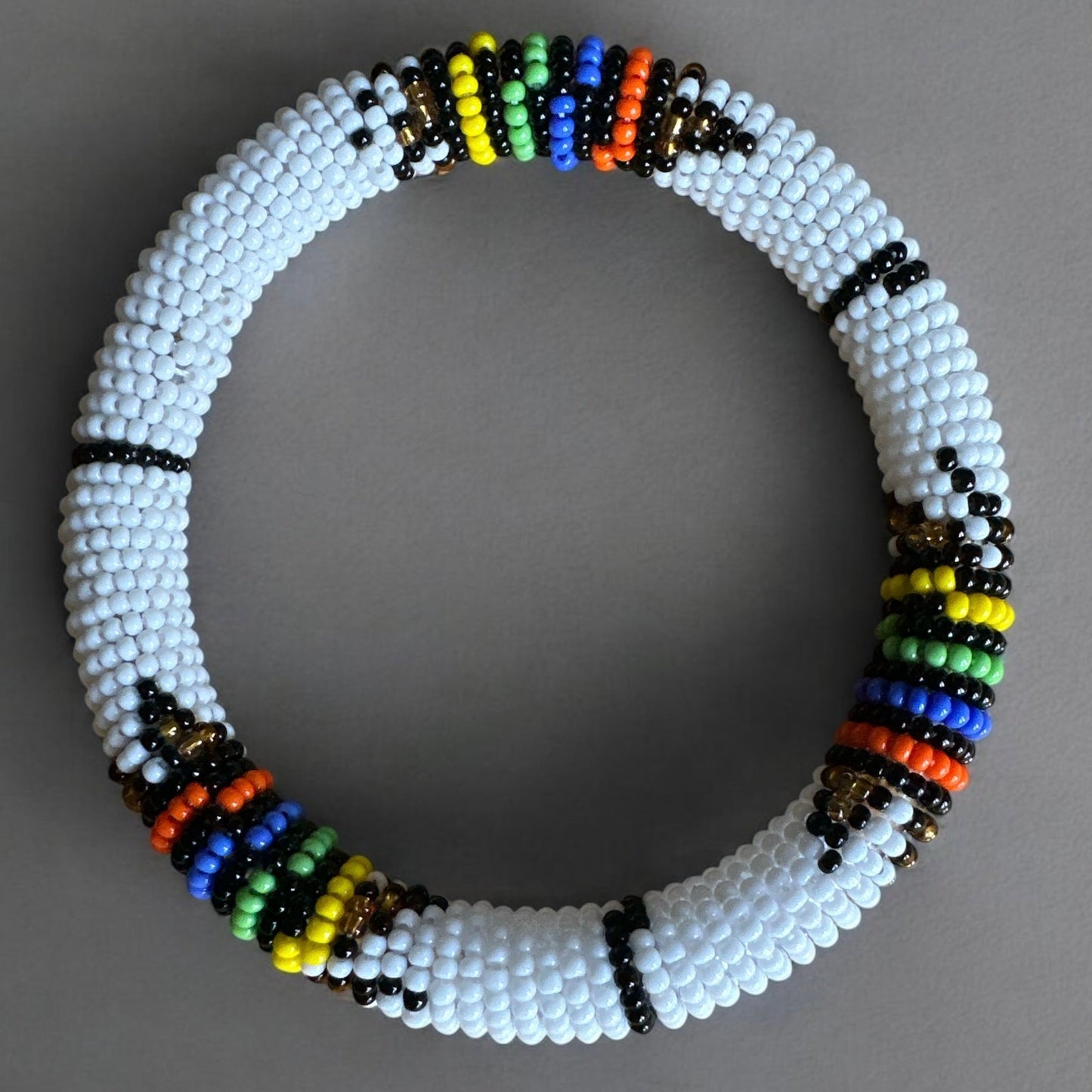 Handmade African Beaded Bangles – Multicolour Stackable Bracelet | Ethnic Tribal Jewellery - Fatisha Boutique