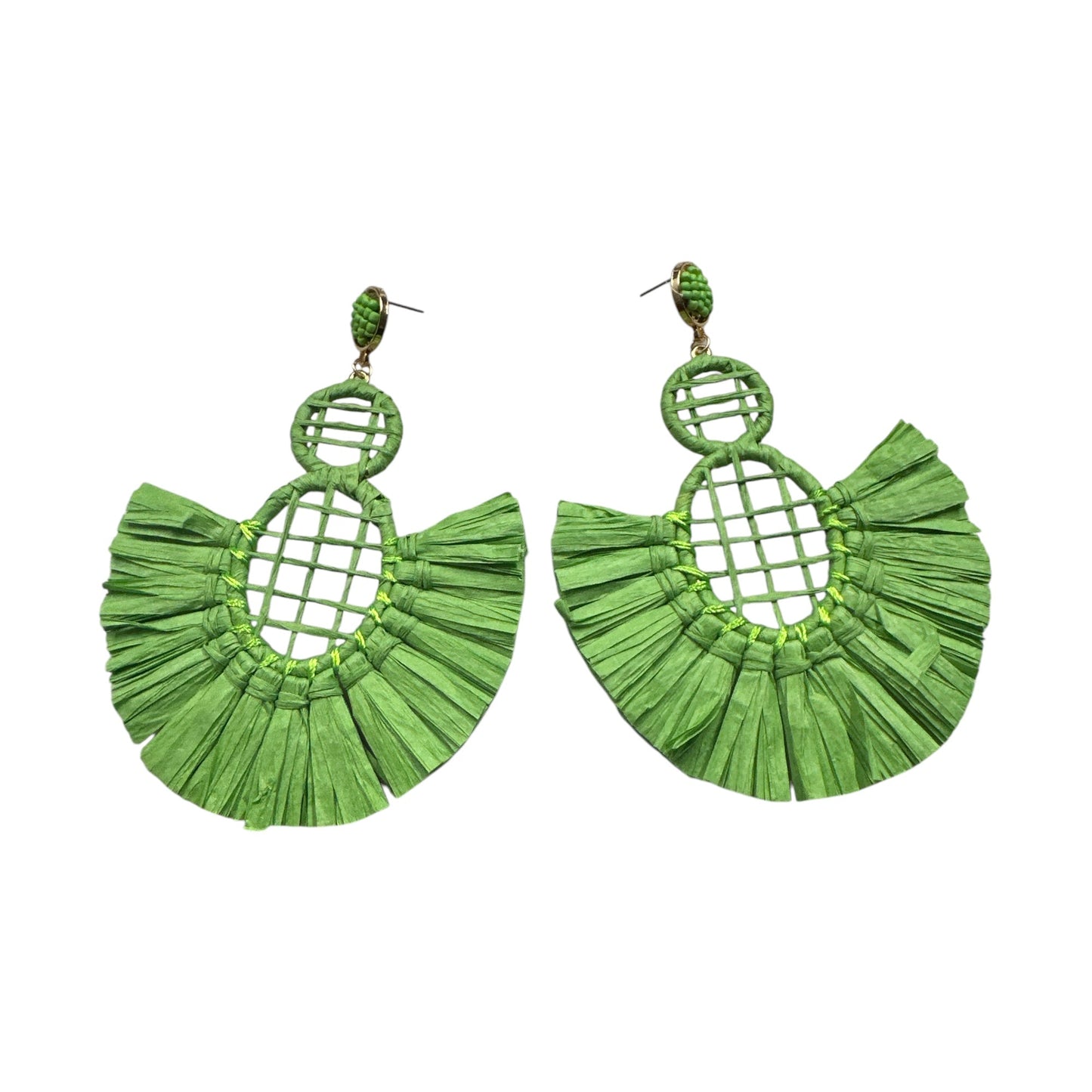 Handmade Bohemian Raffia Statement Earrings for Women - Fatisha Boutique