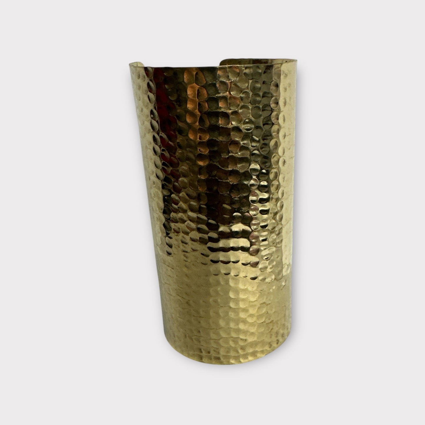 Handmade Hammered Brass Cuff Bracelet - Bold Statement Bangle - Fatisha Boutique
