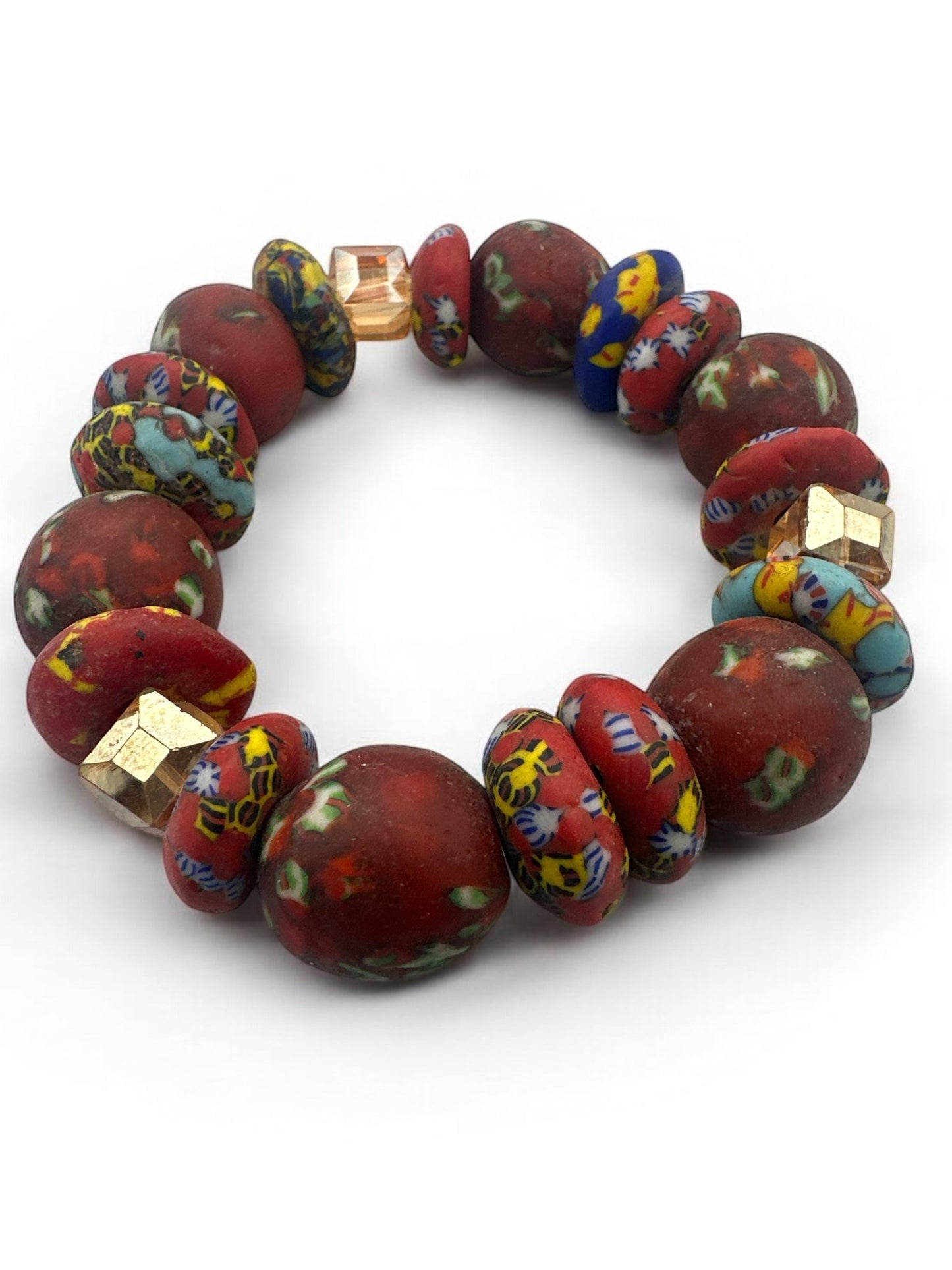 Handmade Korobo Beaded Bracelet – Bold African - Inspired Design - Fatisha Boutique
