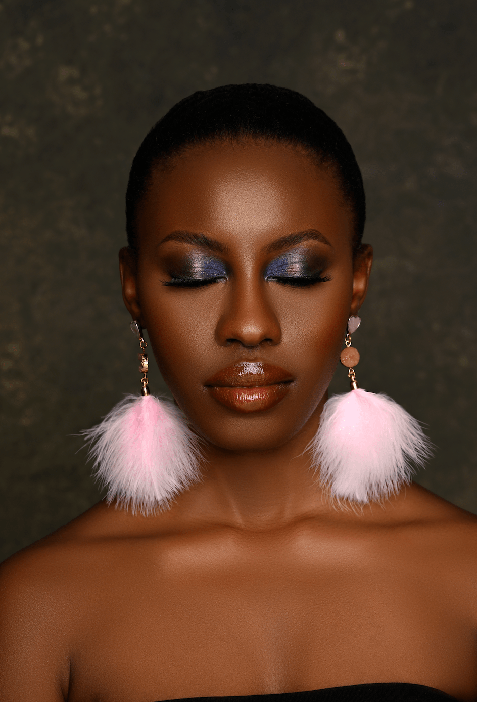 Heart Drop Earrings with Fluffy Pom Pom – Cute & Fun Statement Jewellery - Fatisha Boutique
