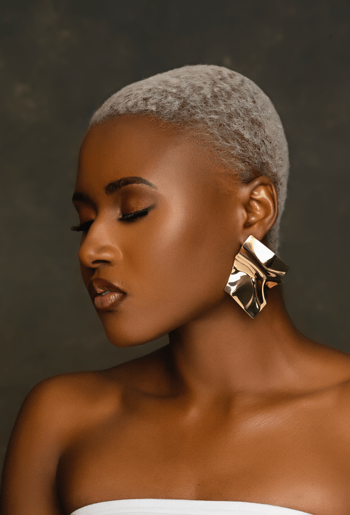 Irregular Square Metal Statement Stud Earrings - Fatisha Boutique