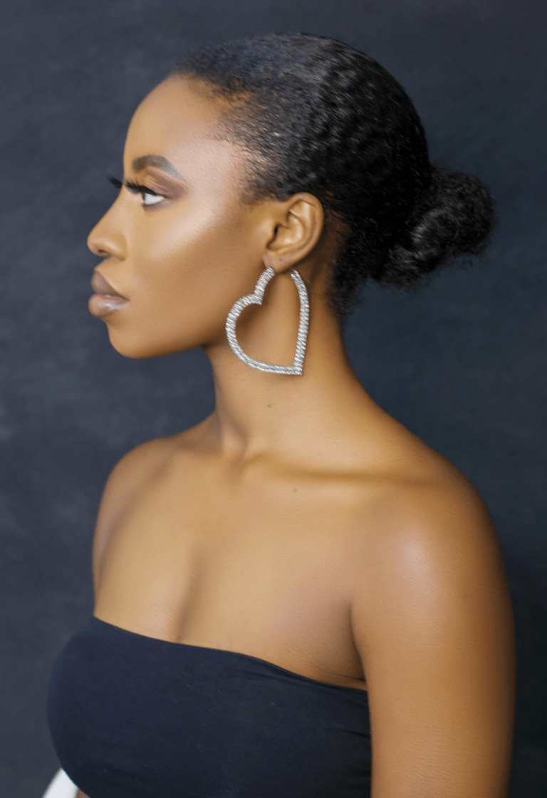Large Heart - Shaped Rhinestone Hoop Earrings – Bold Sparkling Statement Jewelry for Women - Fatisha Boutique