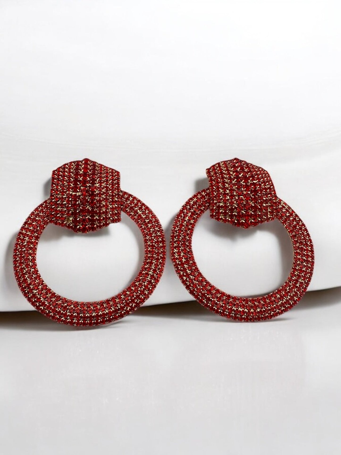 Large Luxury Crystal Rhinestone Statement Earrings |Bold Glamorous Sparkling Earrings - Fatisha Boutique