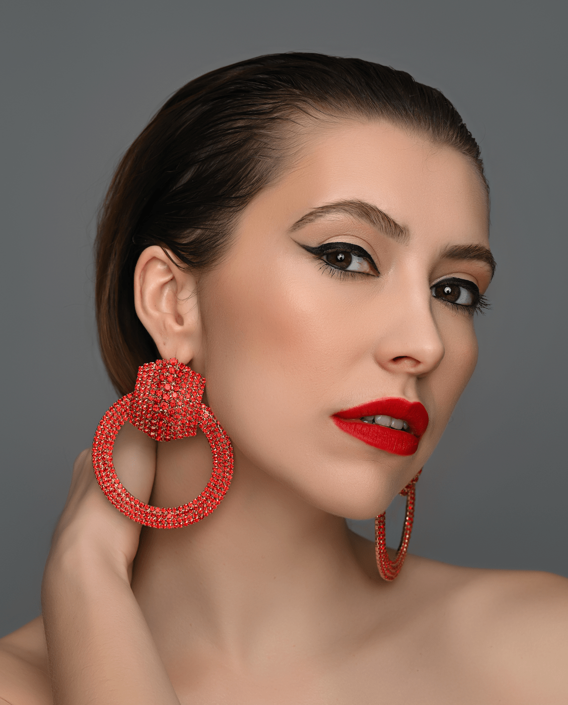 Large Luxury Crystal Rhinestone Statement Earrings |Bold Glamorous Sparkling Earrings - Fatisha Boutique