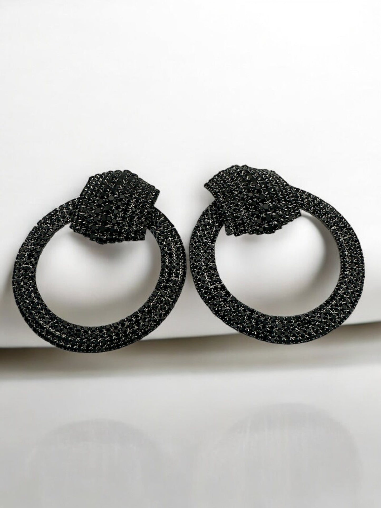 Large Luxury Crystal Rhinestone Statement Earrings |Bold Glamorous Sparkling Earrings - Fatisha Boutique