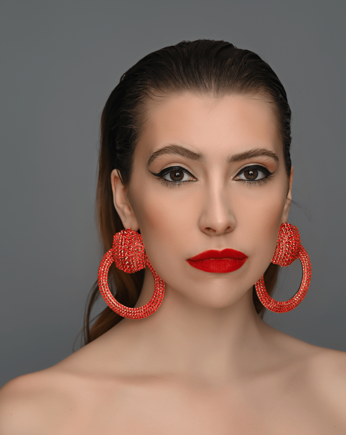 Large Luxury Crystal Rhinestone Statement Earrings |Bold Glamorous Sparkling Earrings - Fatisha Boutique