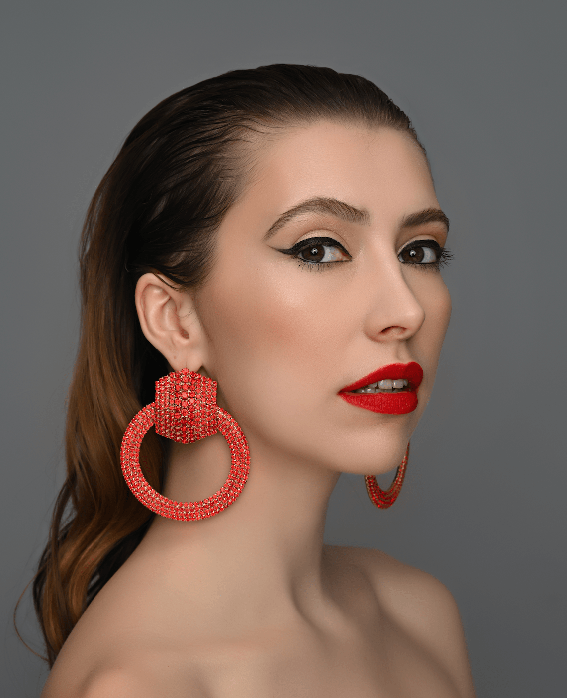 Large Luxury Crystal Rhinestone Statement Earrings |Bold Glamorous Sparkling Earrings - Fatisha Boutique