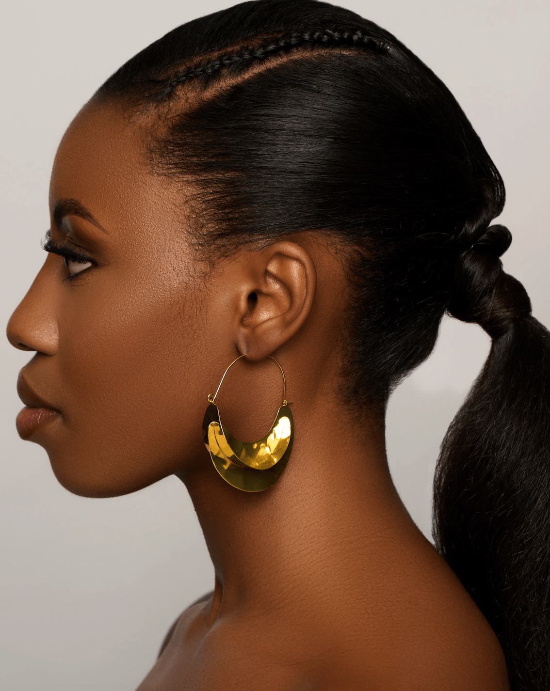 Large Statement Alloy Stud Earrings - Fatisha Boutique
