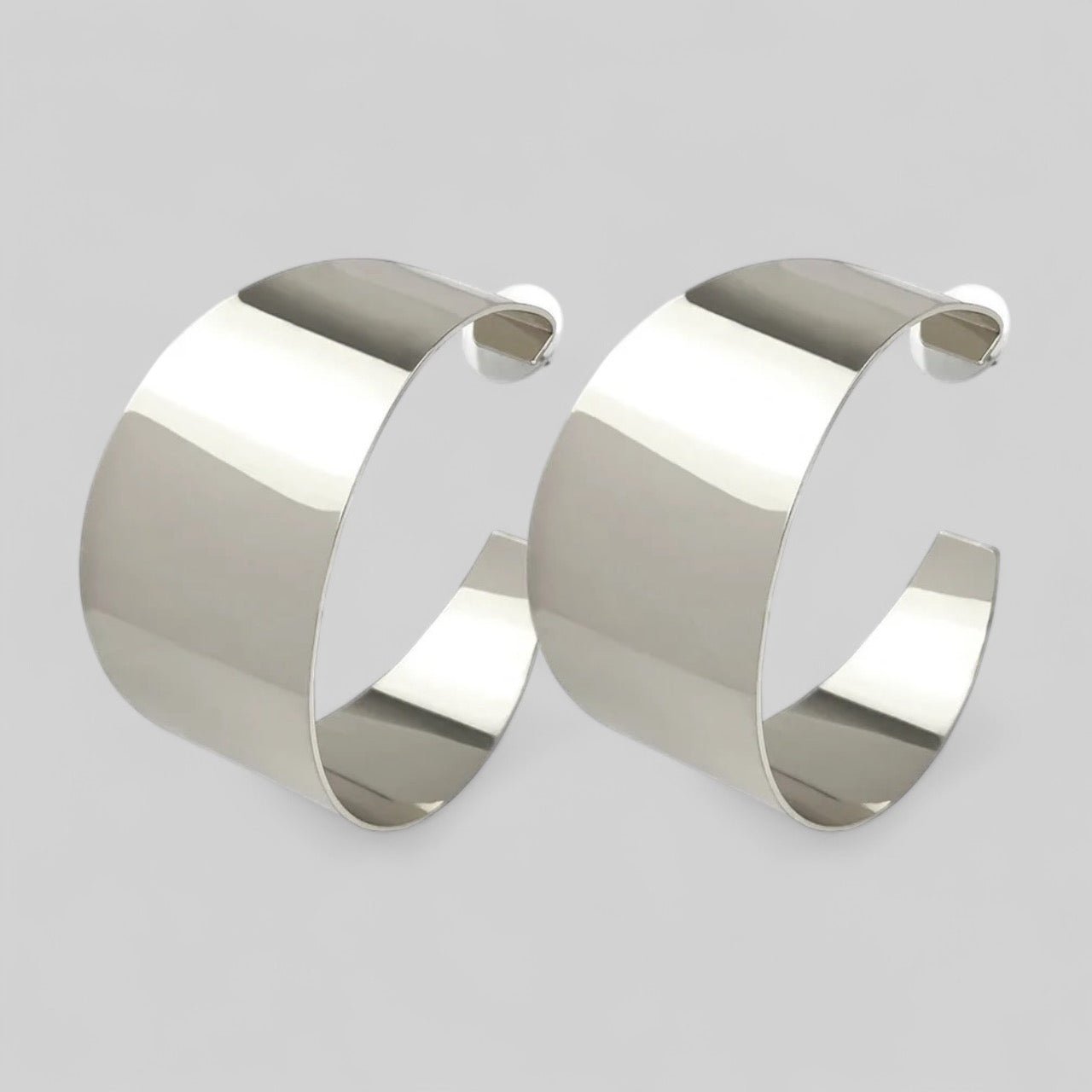 Large Statement Alloy Stud Earrings – Bold and Modern Gold - Tone Earrings - Fatisha Boutique