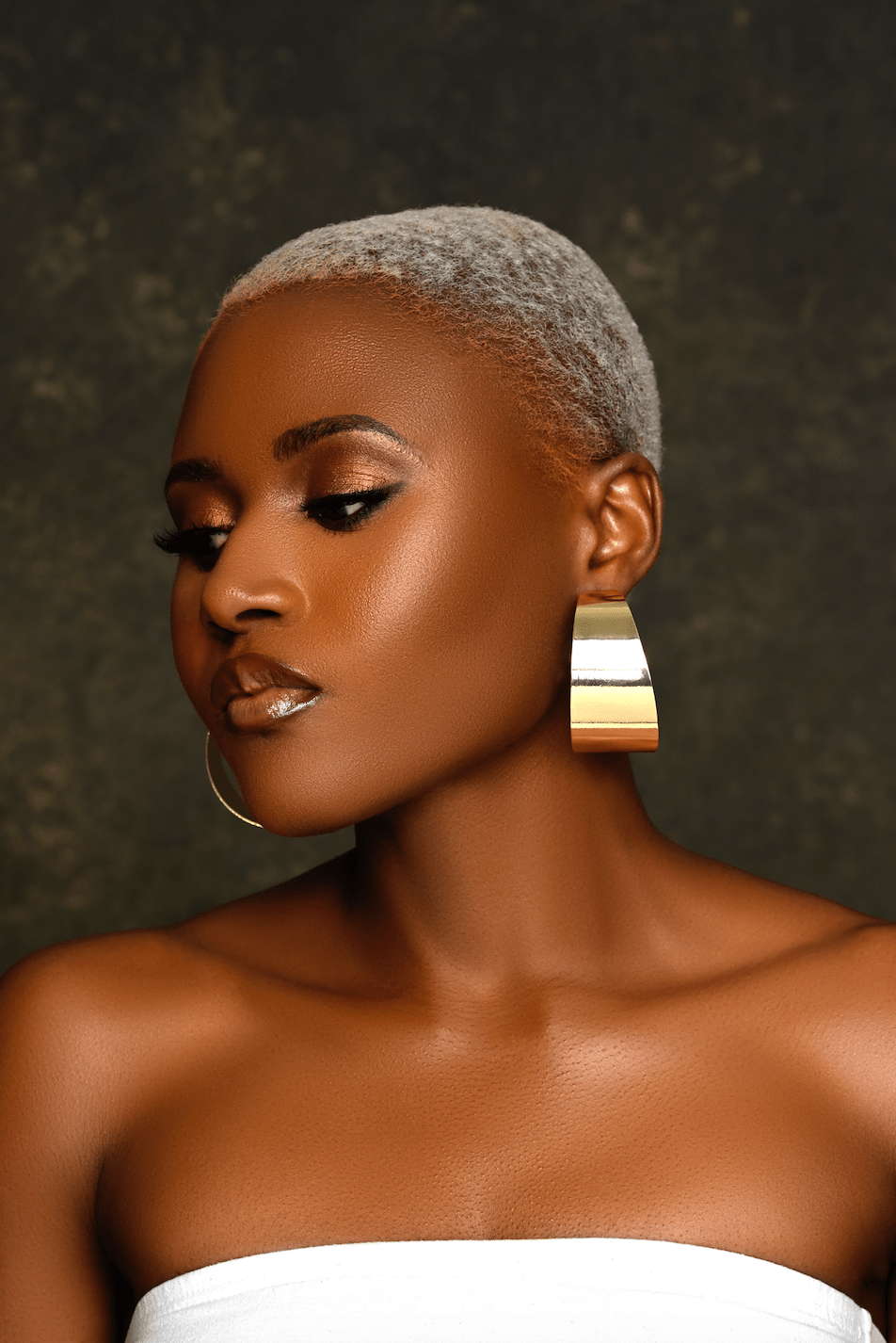 Large Statement Alloy Stud Earrings – Bold and Modern Gold - Tone Earrings - Fatisha Boutique