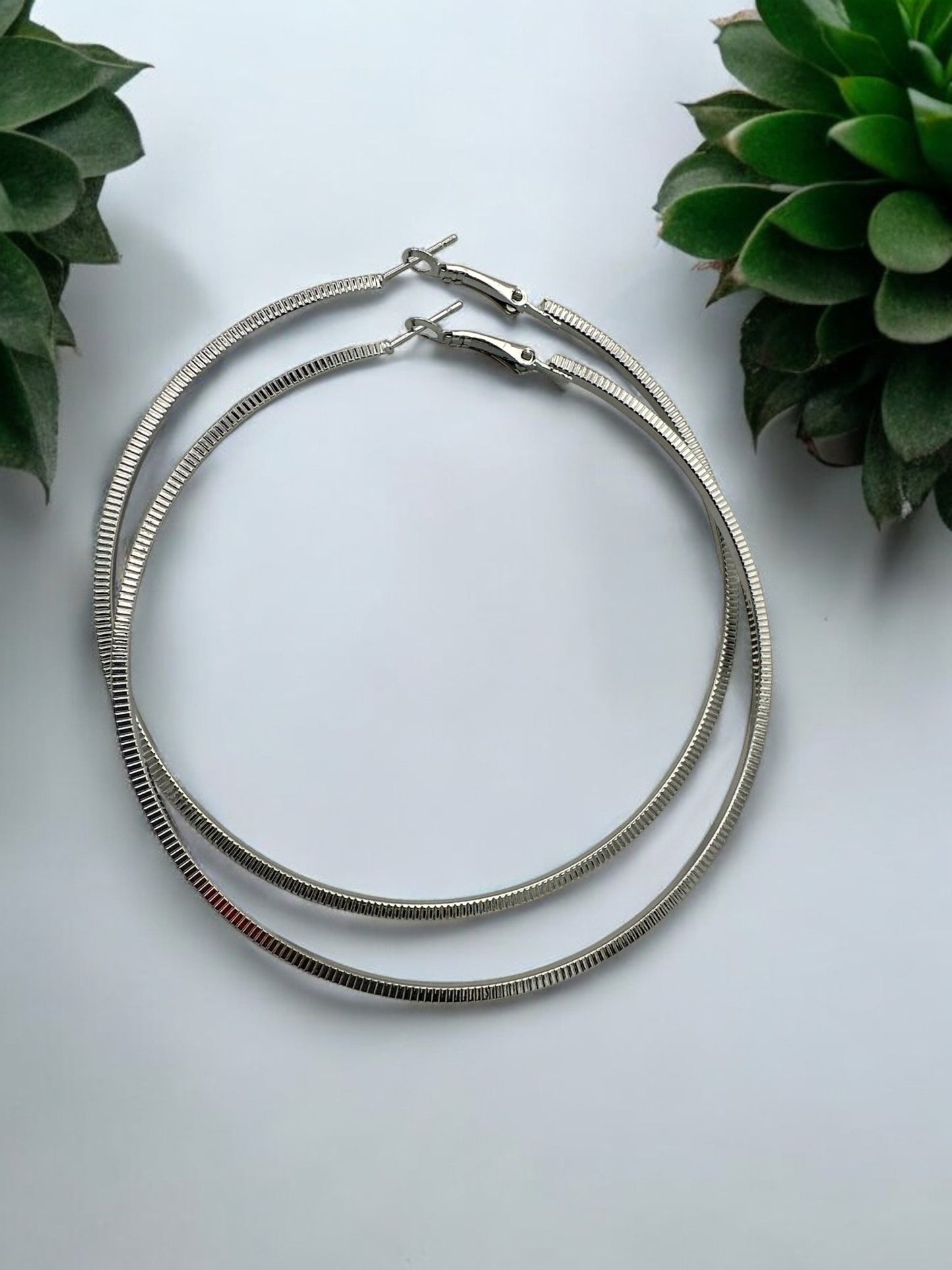 Lightweight 8cm Gold Hoop Earrings - Fatisha Boutique