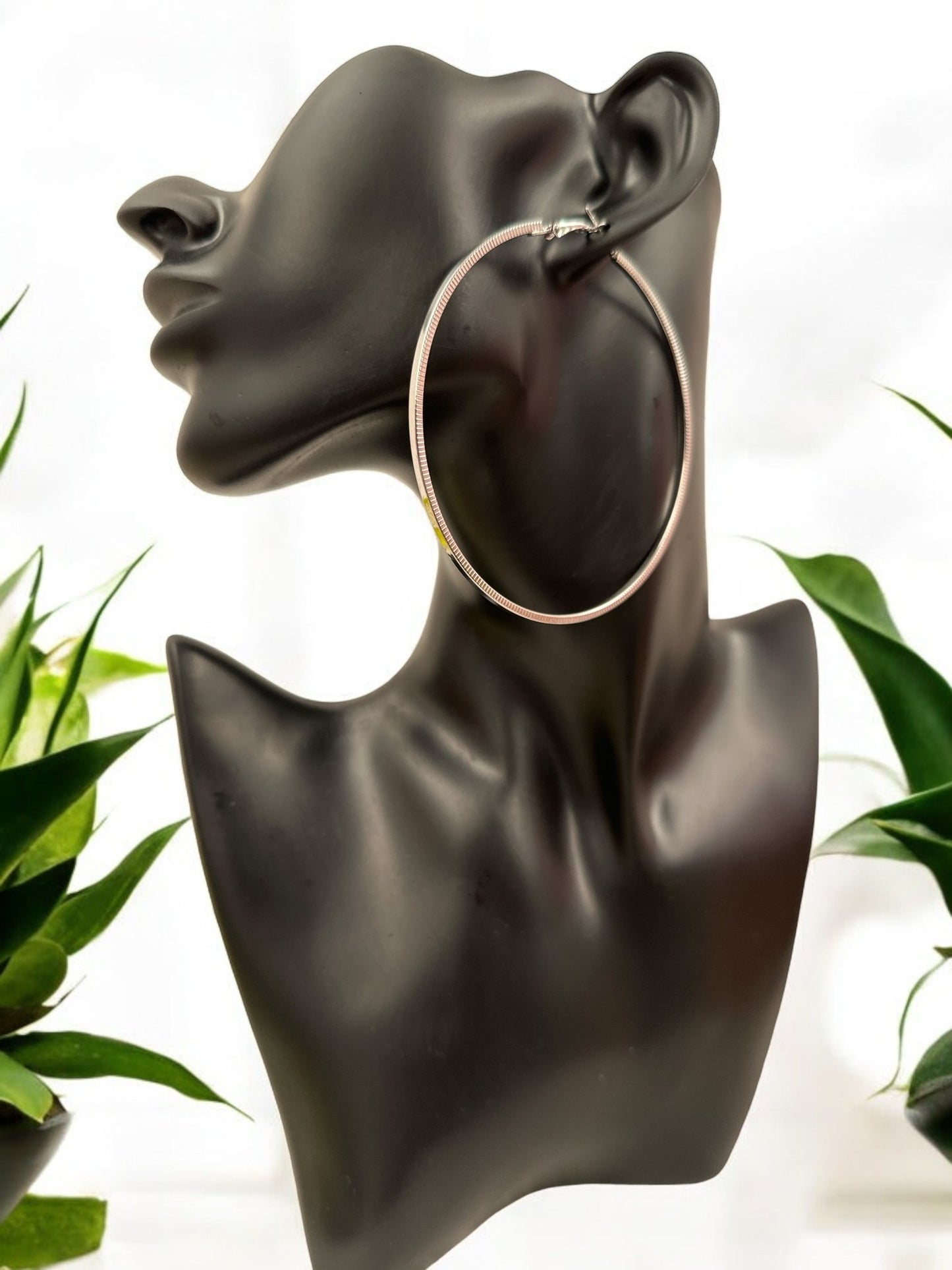 Lightweight 8cm Gold Hoop Earrings - Fatisha Boutique