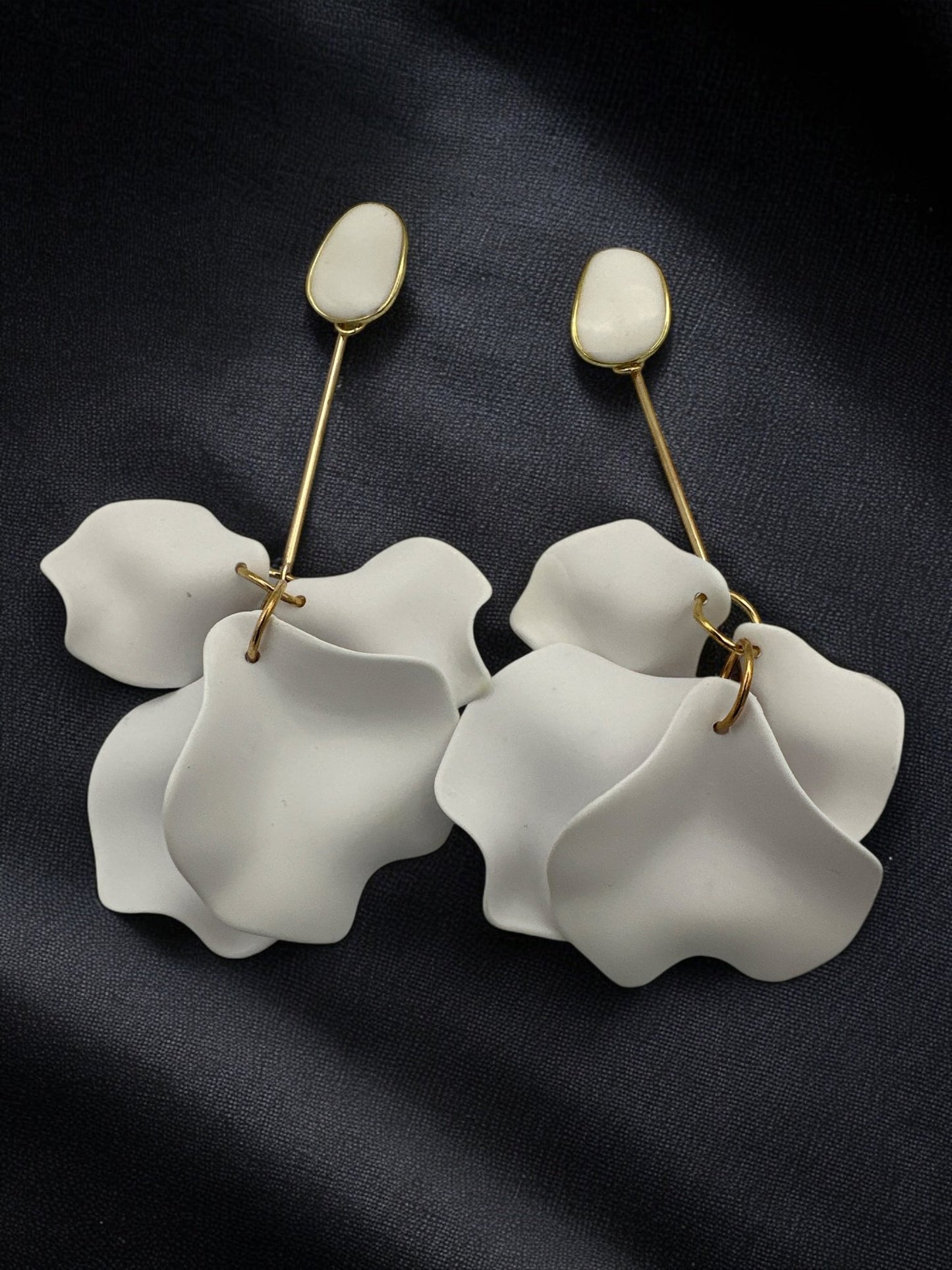 Lightweight Acrylic Flower Petals Wire Dangle Drop Earrings - Fatisha Boutique