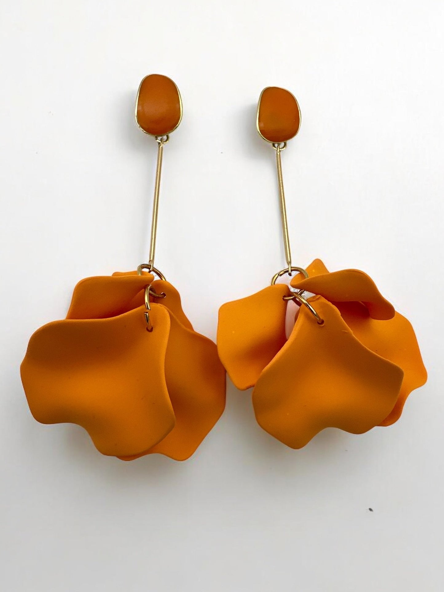 Lightweight Acrylic Flower Petals Wire Dangle Drop Earrings - Fatisha Boutique