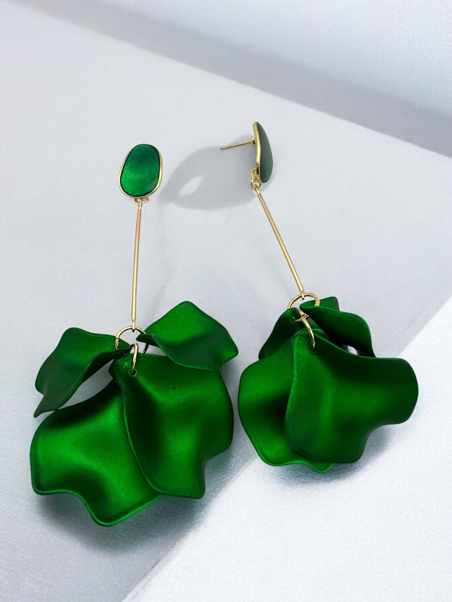 Lightweight Acrylic Flower Petals Wire Dangle Drop Earrings - Fatisha Boutique