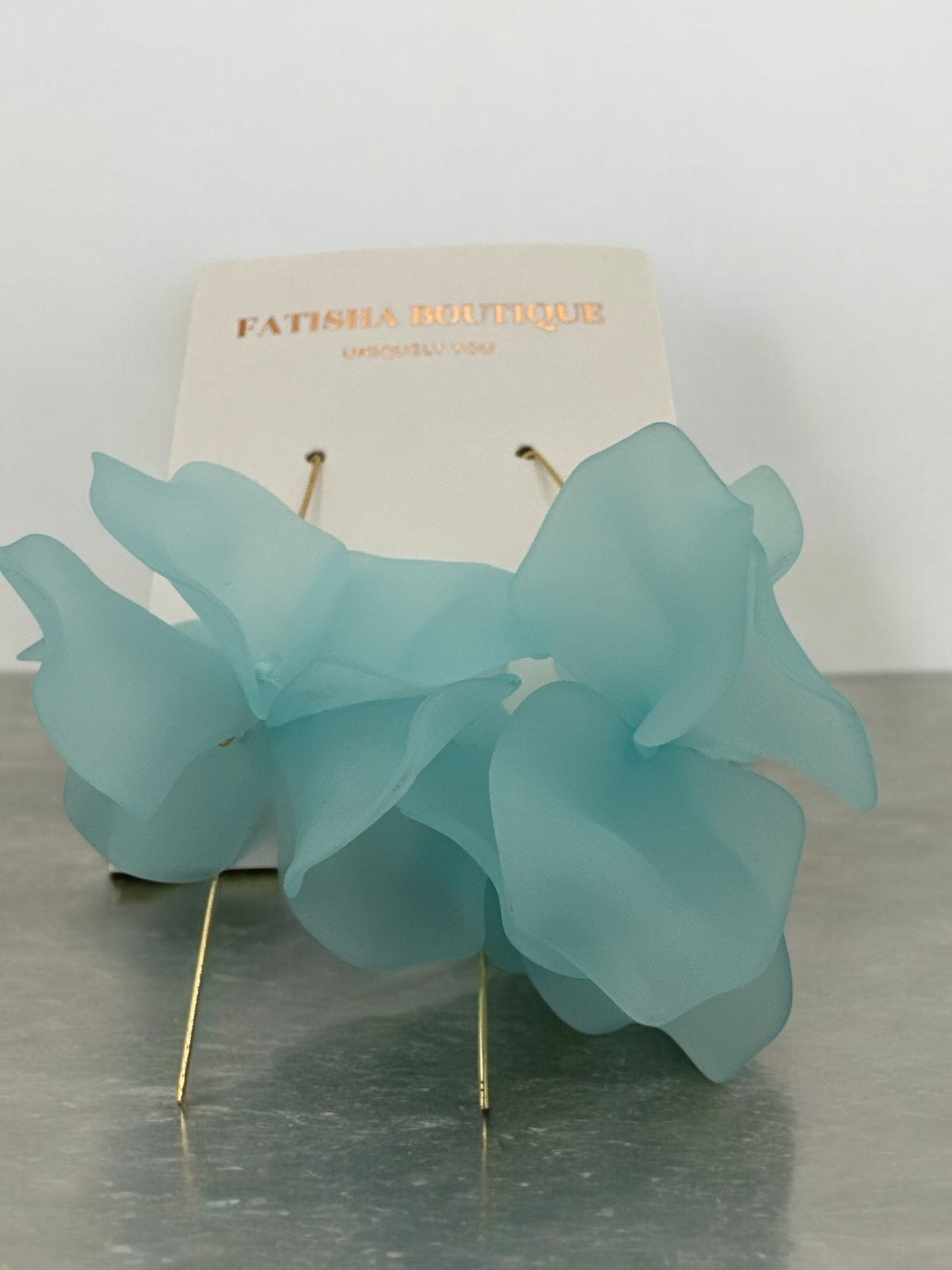 Lightweight Acrylic Flower Petals Wire Dangle Drop Earrings – Vibrant & Elegant - Fatisha Boutique