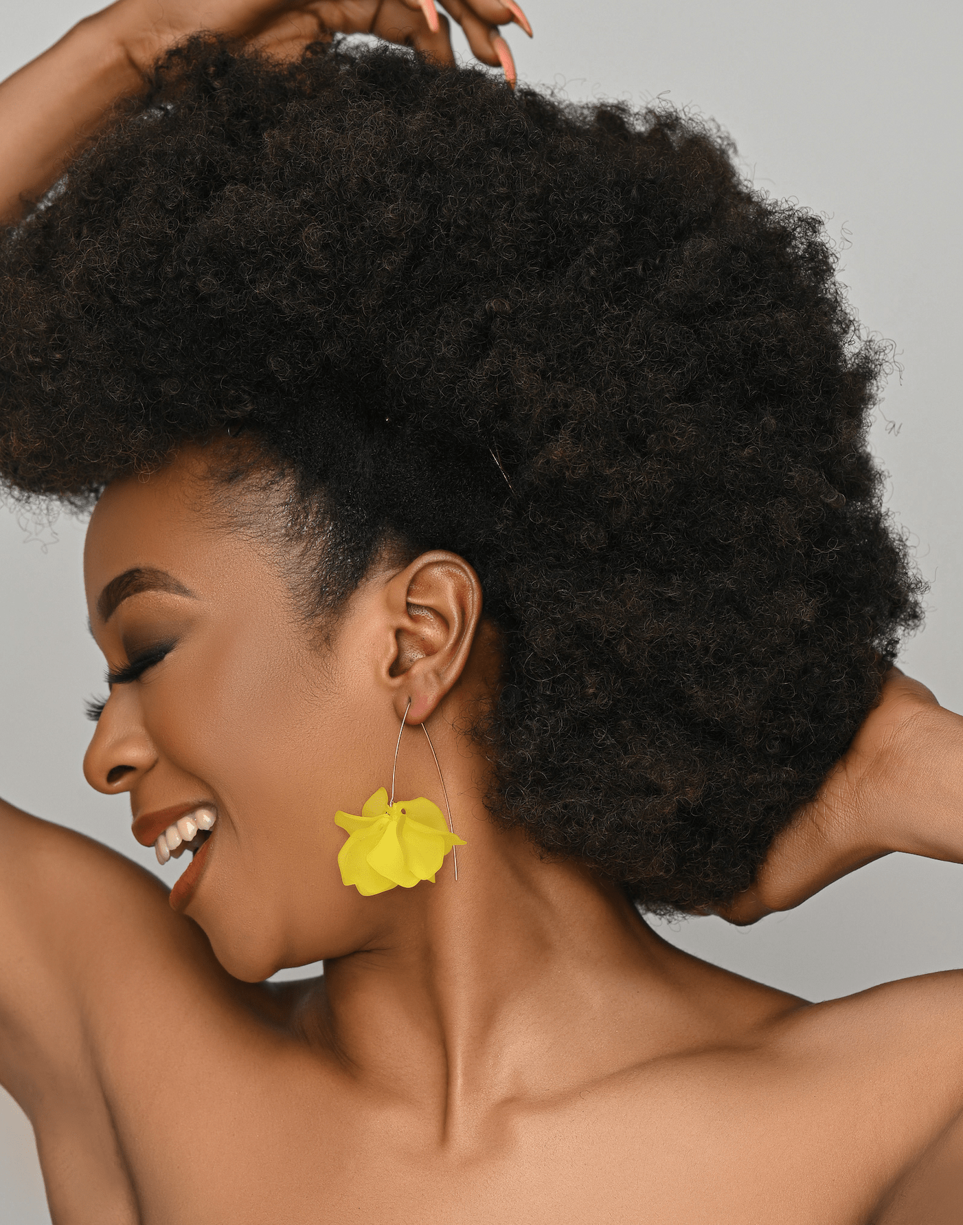 Lightweight Acrylic Flower Petals Wire Dangle Drop Earrings – Vibrant & Elegant - Fatisha Boutique