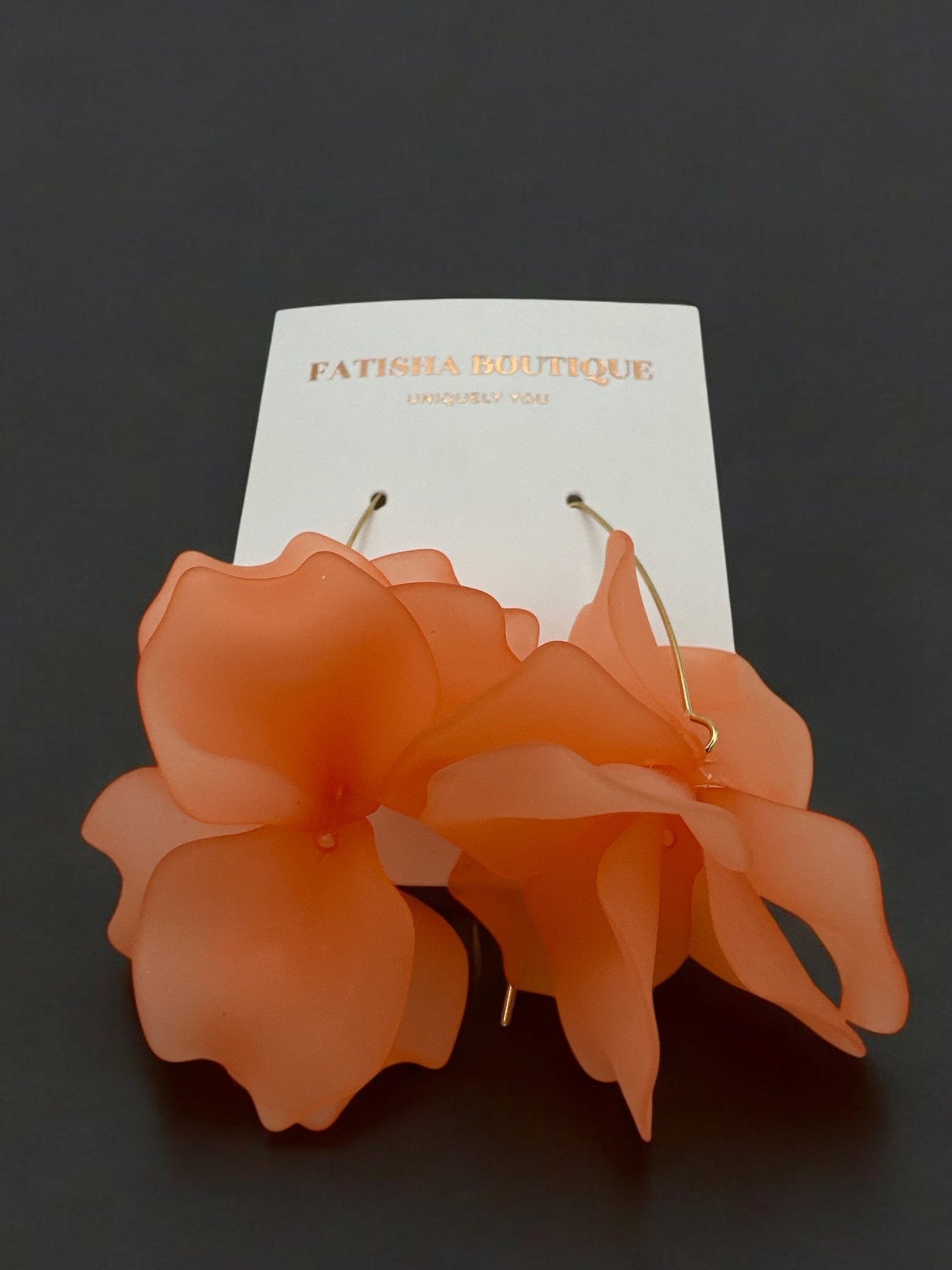 Lightweight Acrylic Flower Petals Wire Dangle Drop Earrings – Vibrant & Elegant - Fatisha Boutique