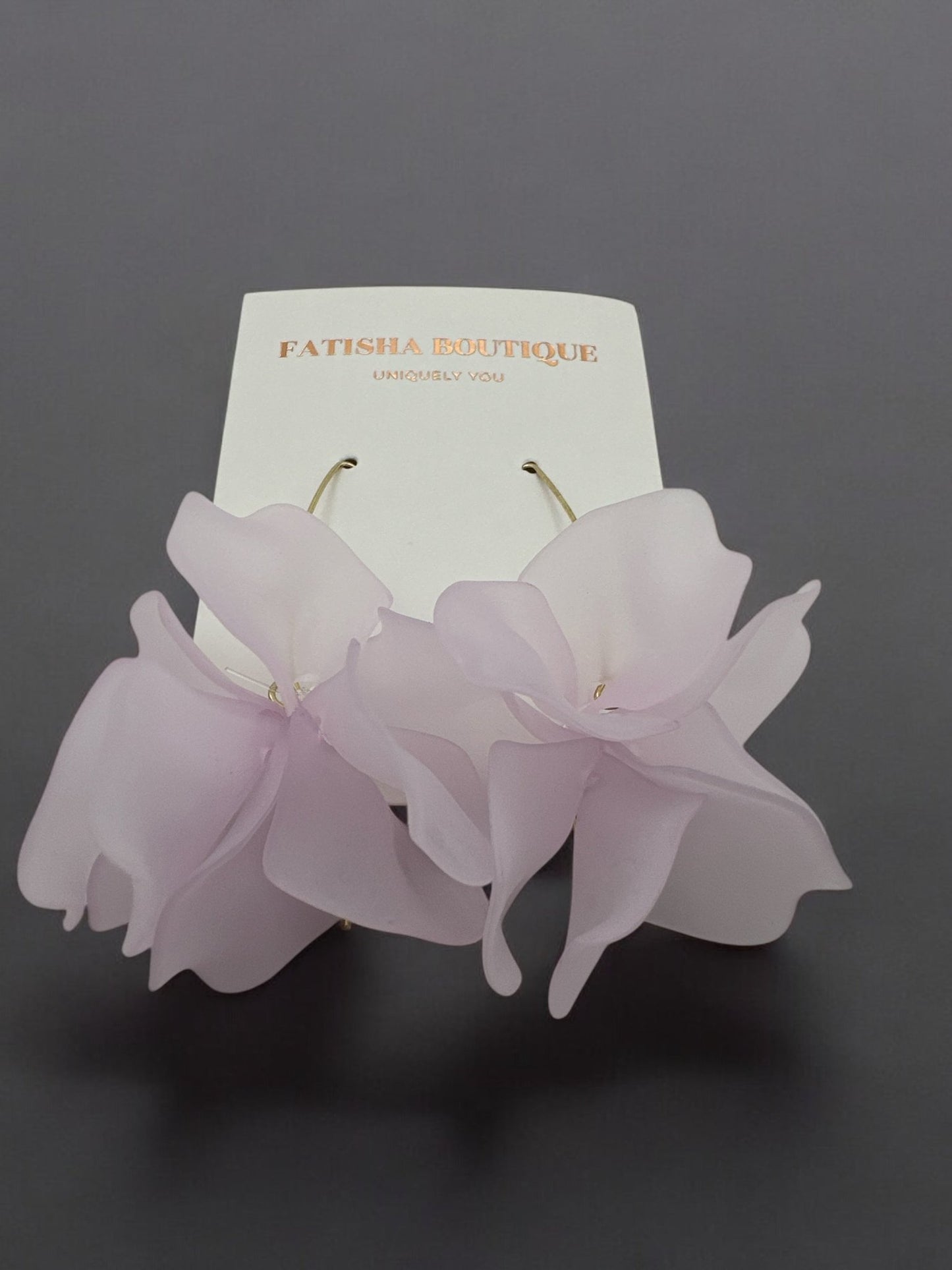 Lightweight Acrylic Flower Petals Wire Dangle Drop Earrings – Vibrant & Elegant - Fatisha Boutique
