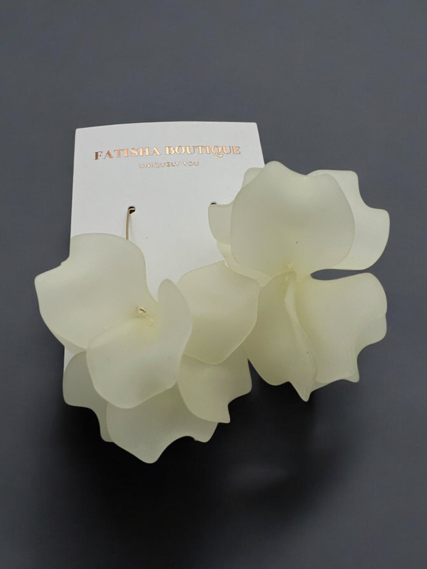 Lightweight Acrylic Flower Petals Wire Dangle Drop Earrings – Vibrant & Elegant - Fatisha Boutique